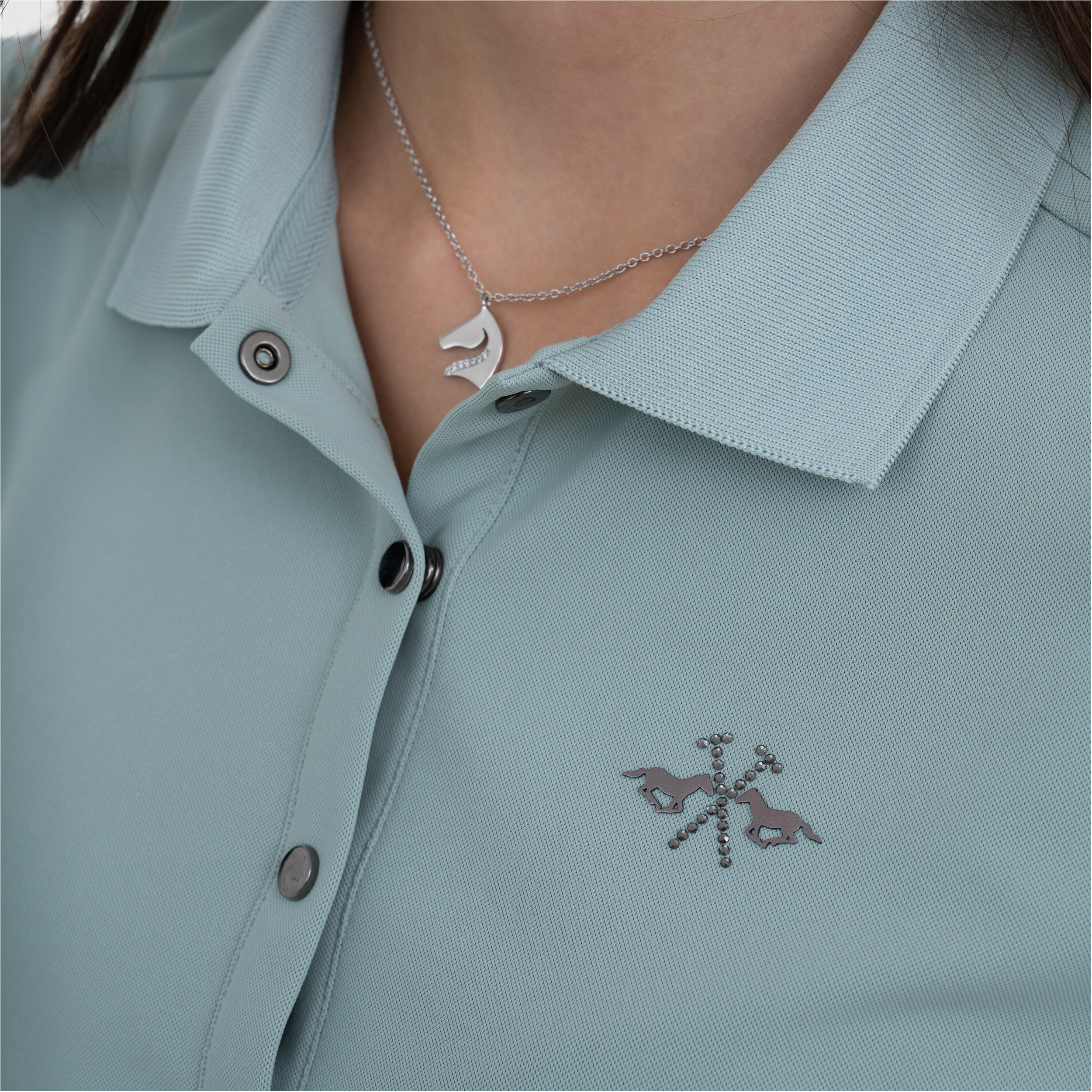 Damen Poloshirt HVPNorah aqua sky
