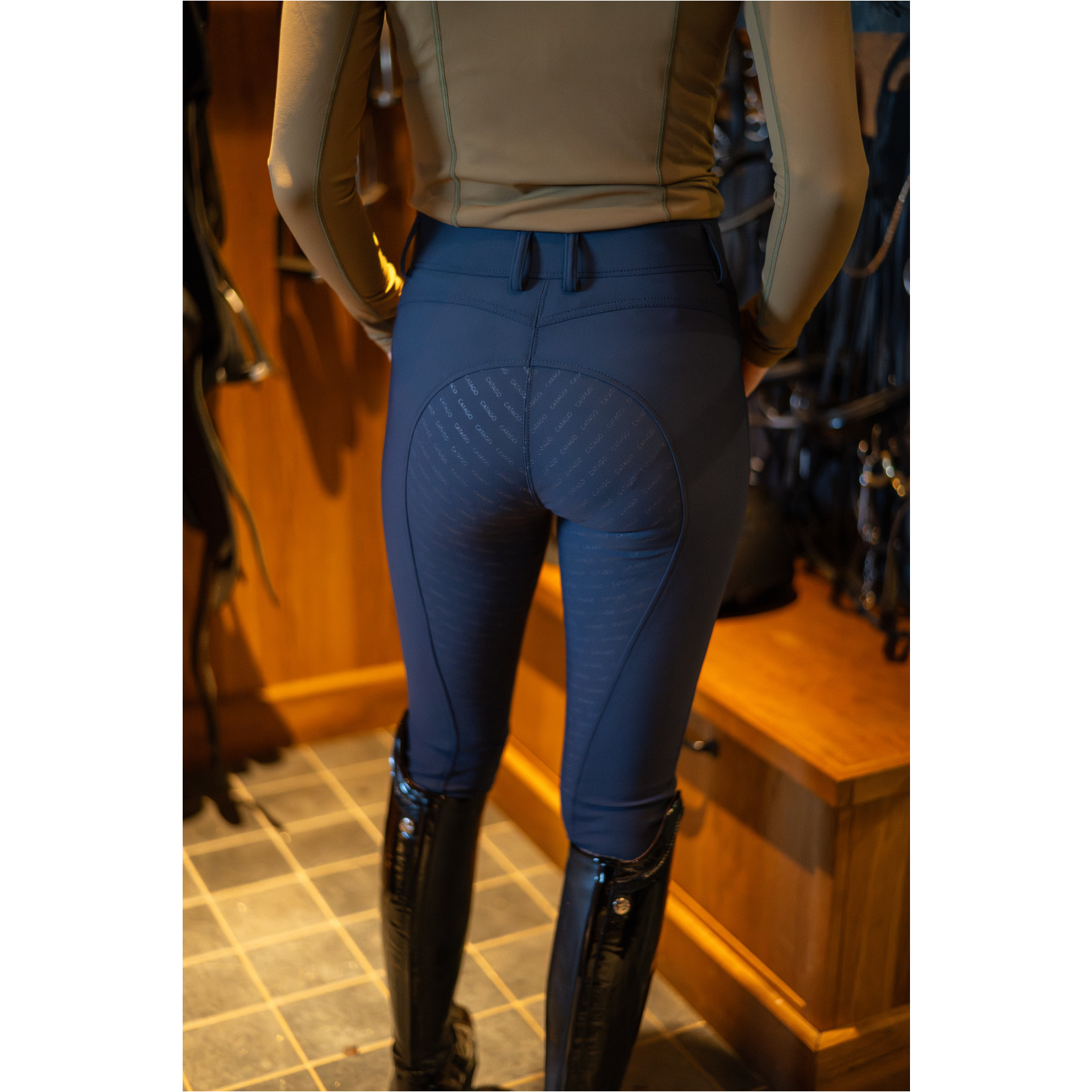 Damen Reithose Silikon Vollbesatz RIHANNA navy