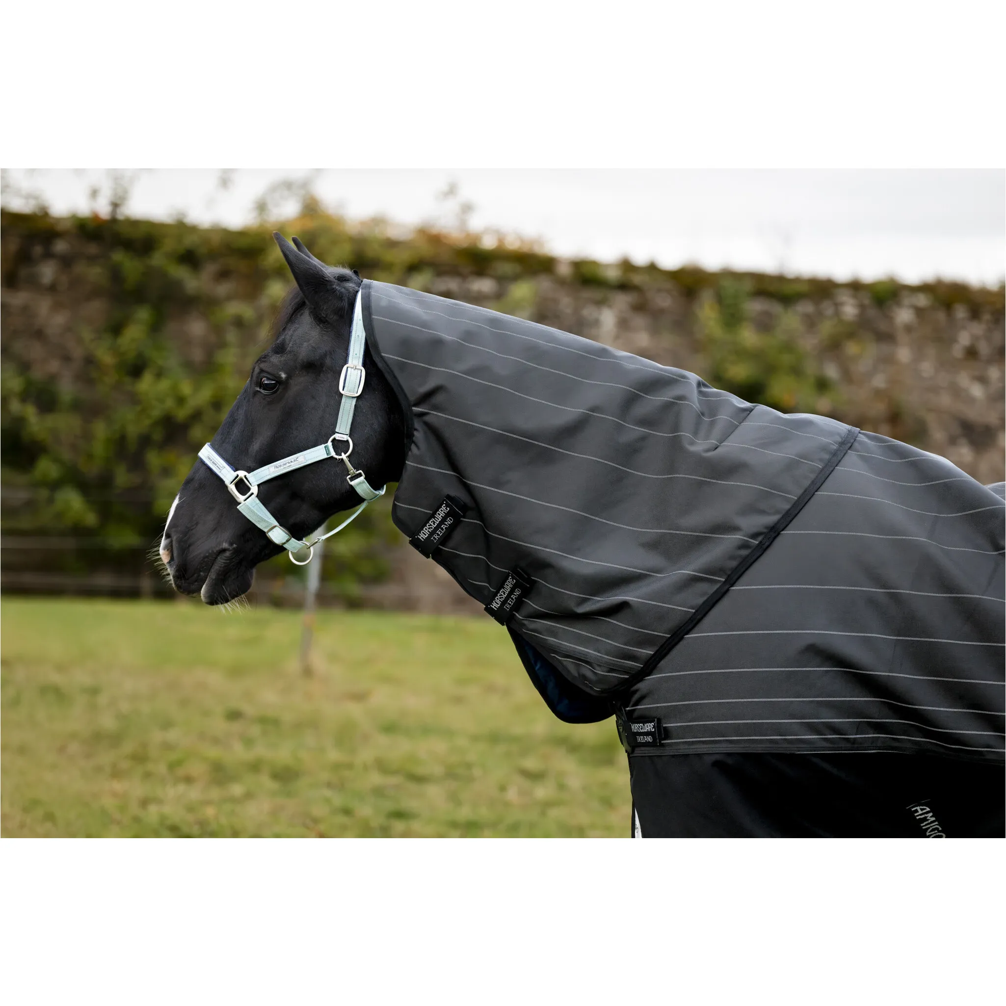 Outdoordecke Halsteil (abnehmbar) 50g Füllung 1200D AMIGO FieldSafe Reflectech Plus black/reflective