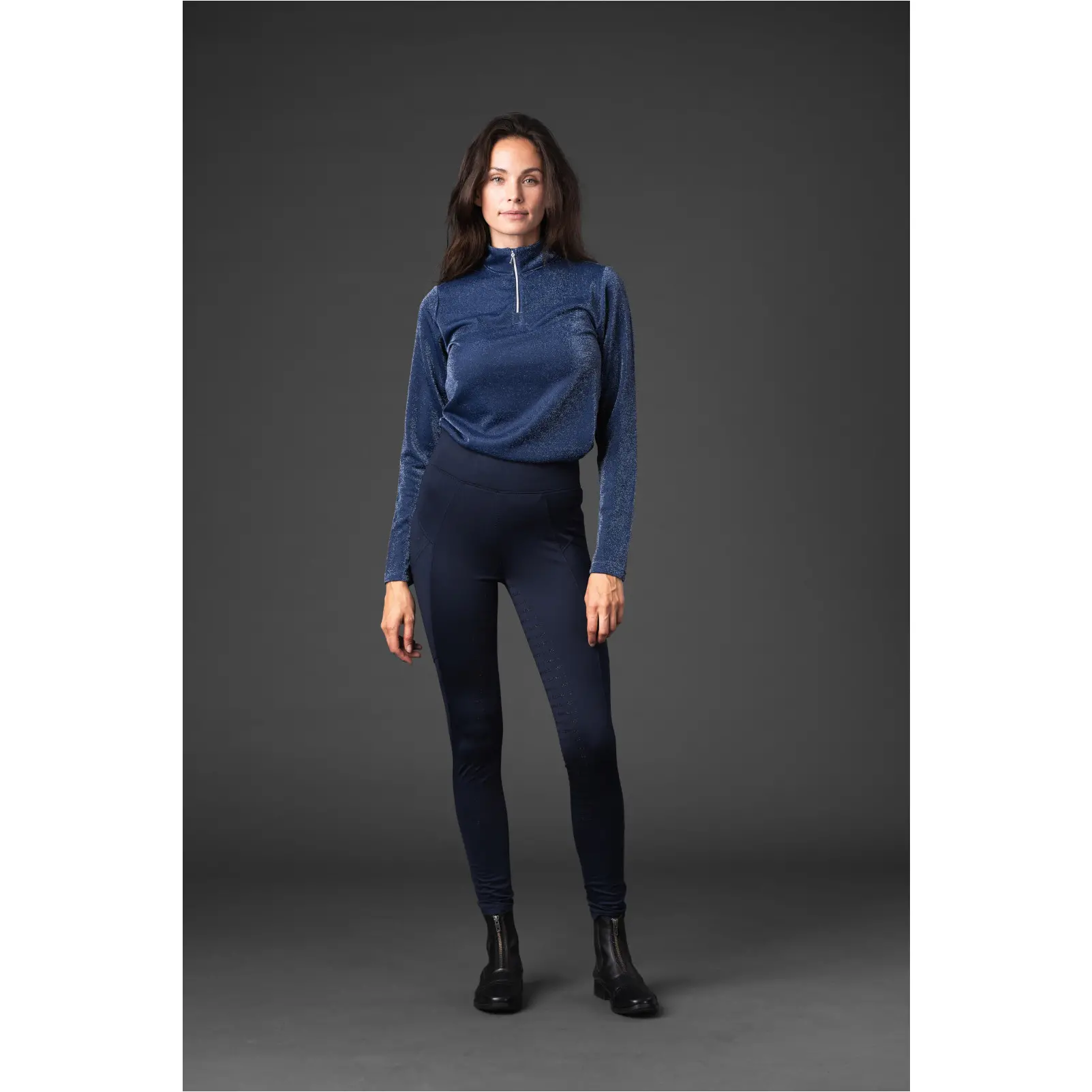 Winter Damen Reitleggings Silikon Vollbesatz VANDA navy Winter Damen Reitleggings Silikon Vollbesatz VANDA navy
