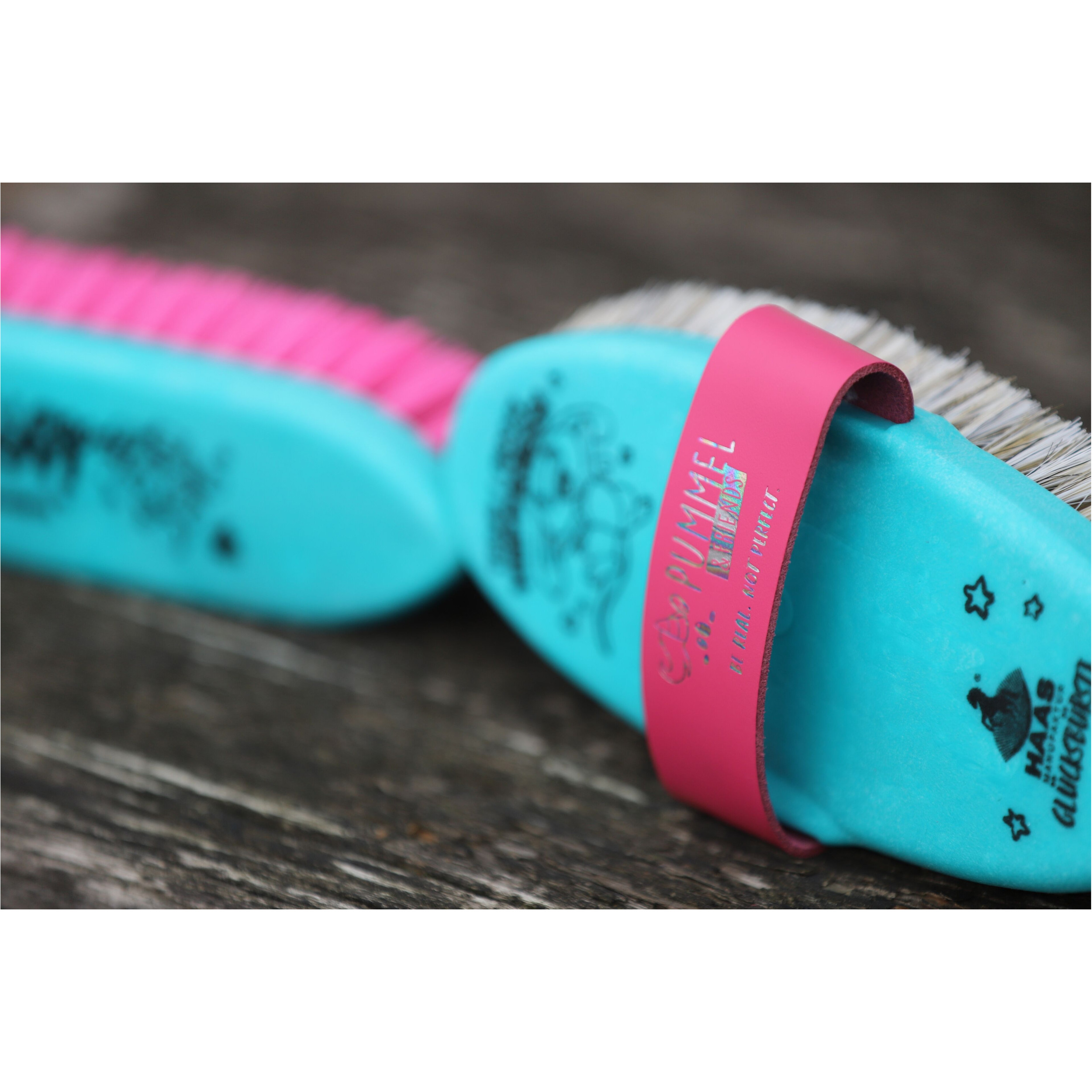 Fellbürste Pummel MOOH türkis/pink Fellbürste Pummel MOOH türkis/pink