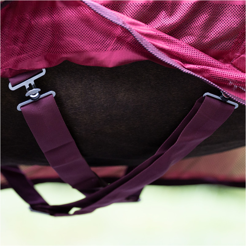 Fliegendecke STRIPE bordeaux