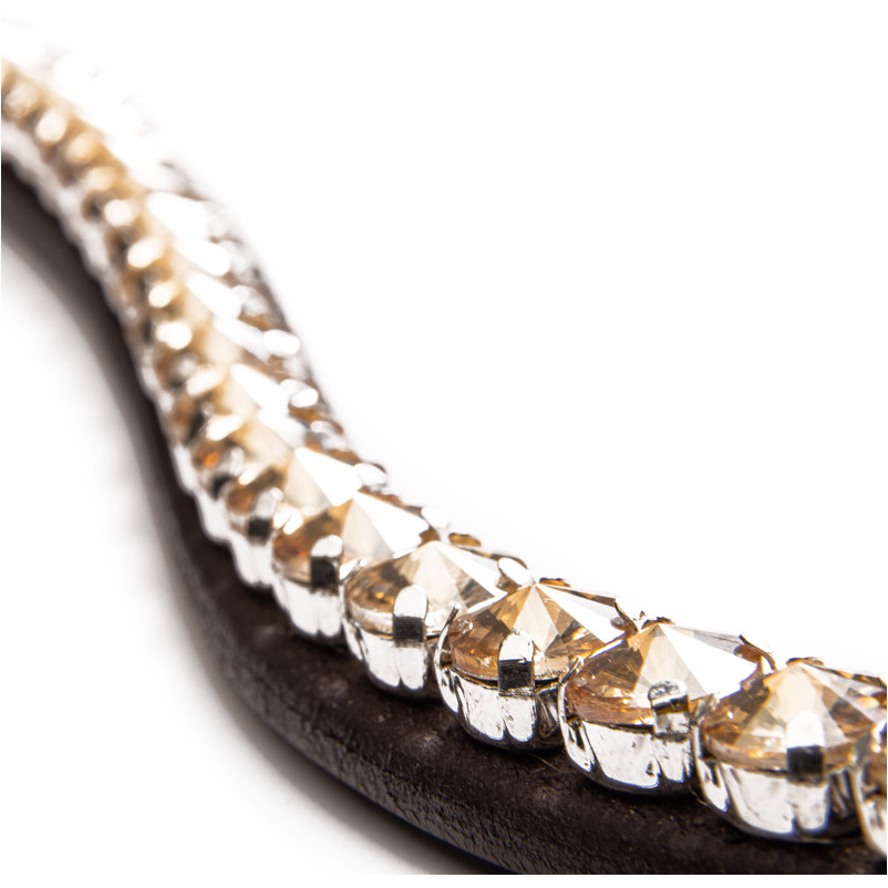 Stirnband FLORETTA braun/gold