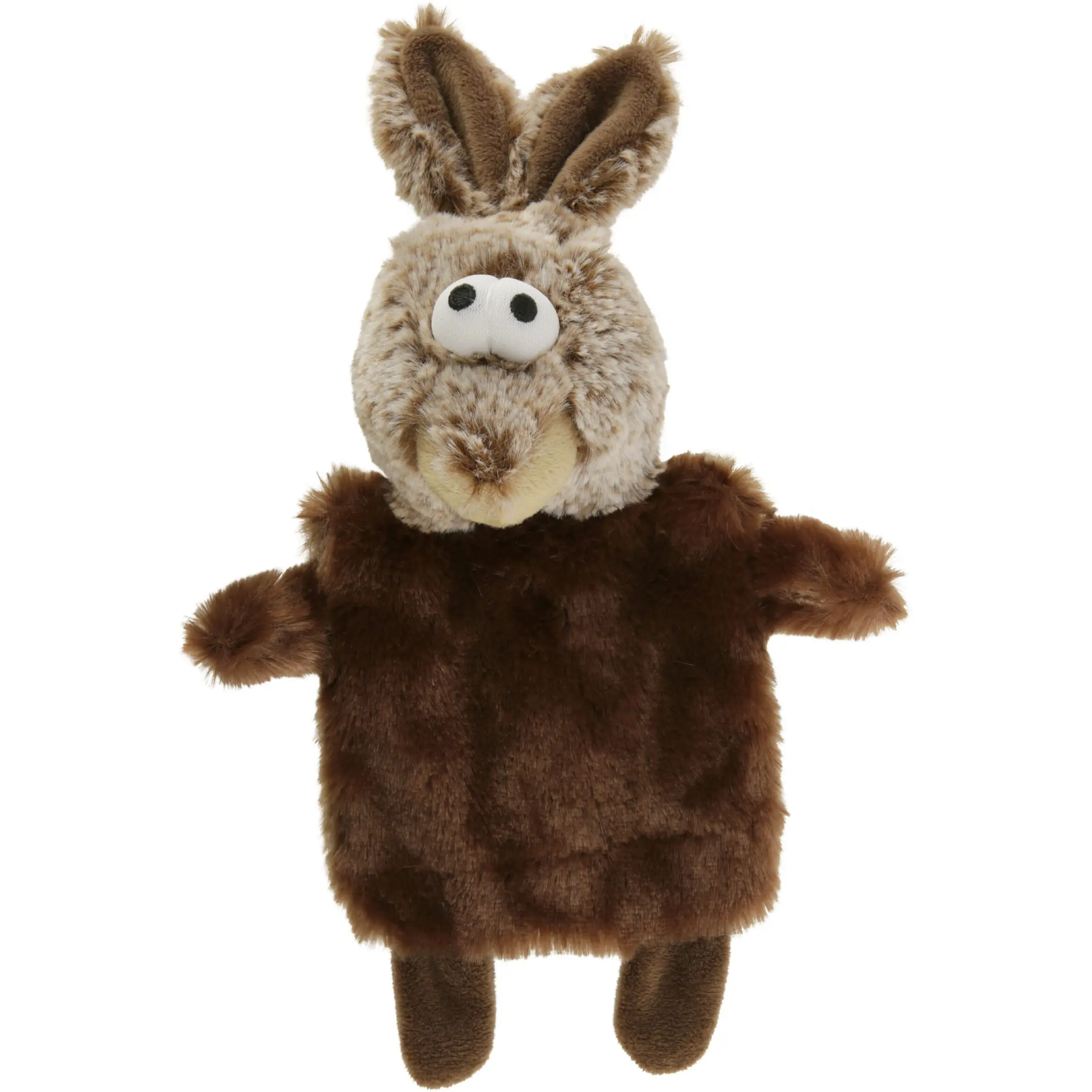 Snackdummy Hase aus Plüsch braun 25x15cm