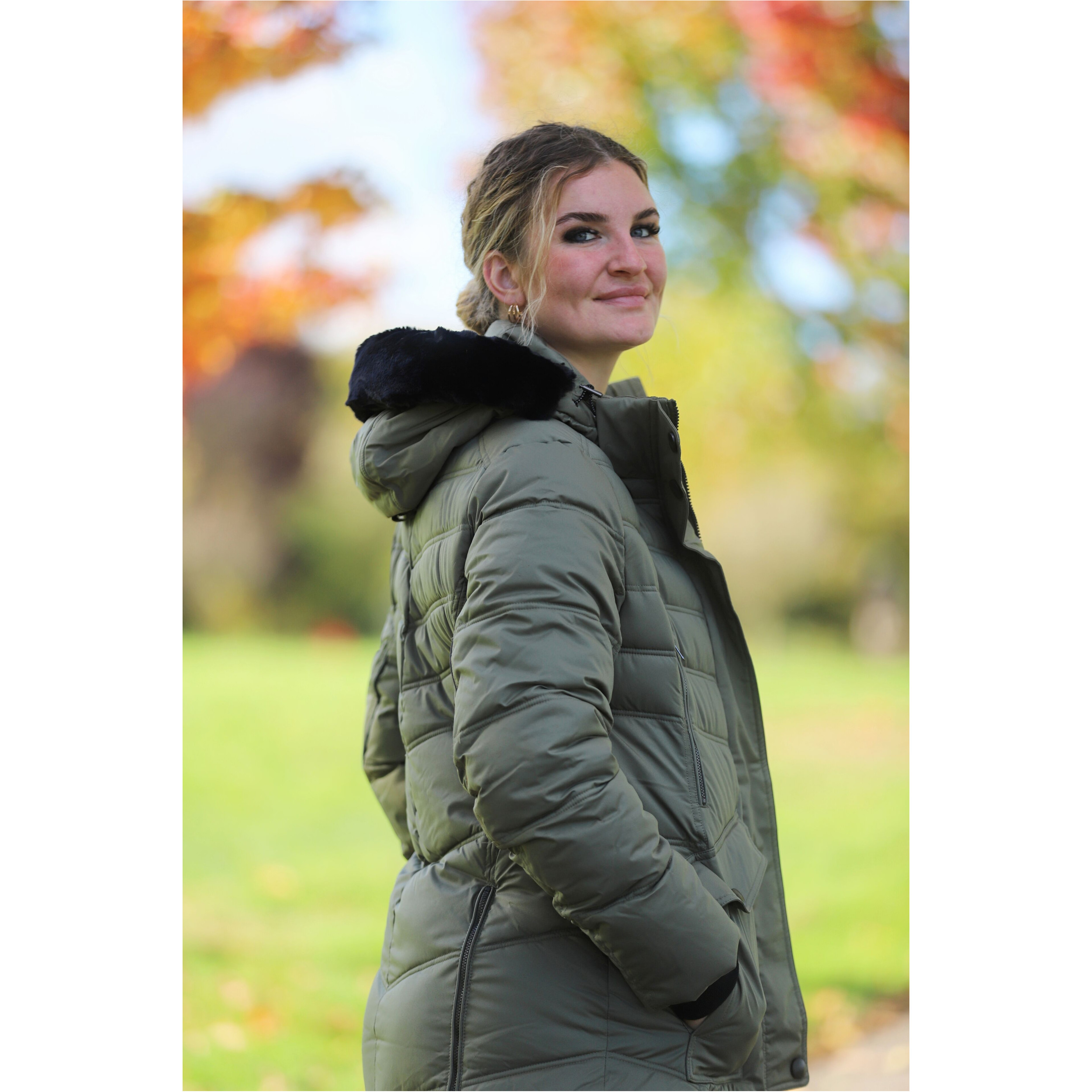 Damen Thermomantel SOPHIA olive