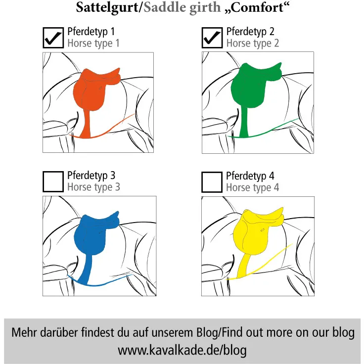 Ledersattelgurt geölt mit Kunstfell und Elast COMFORT braun/beige