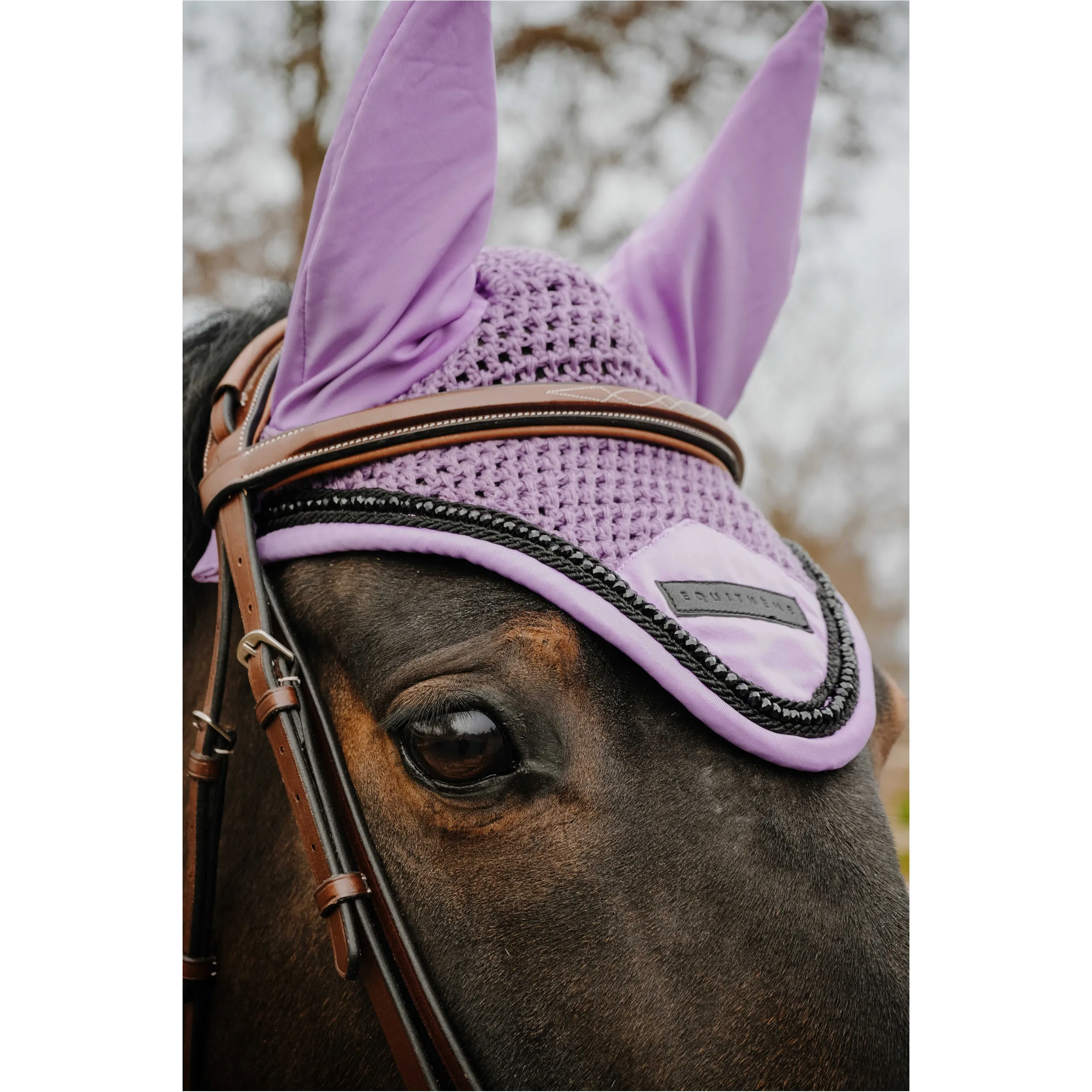 Fliegenhaube PEARL lavendel Warmblut