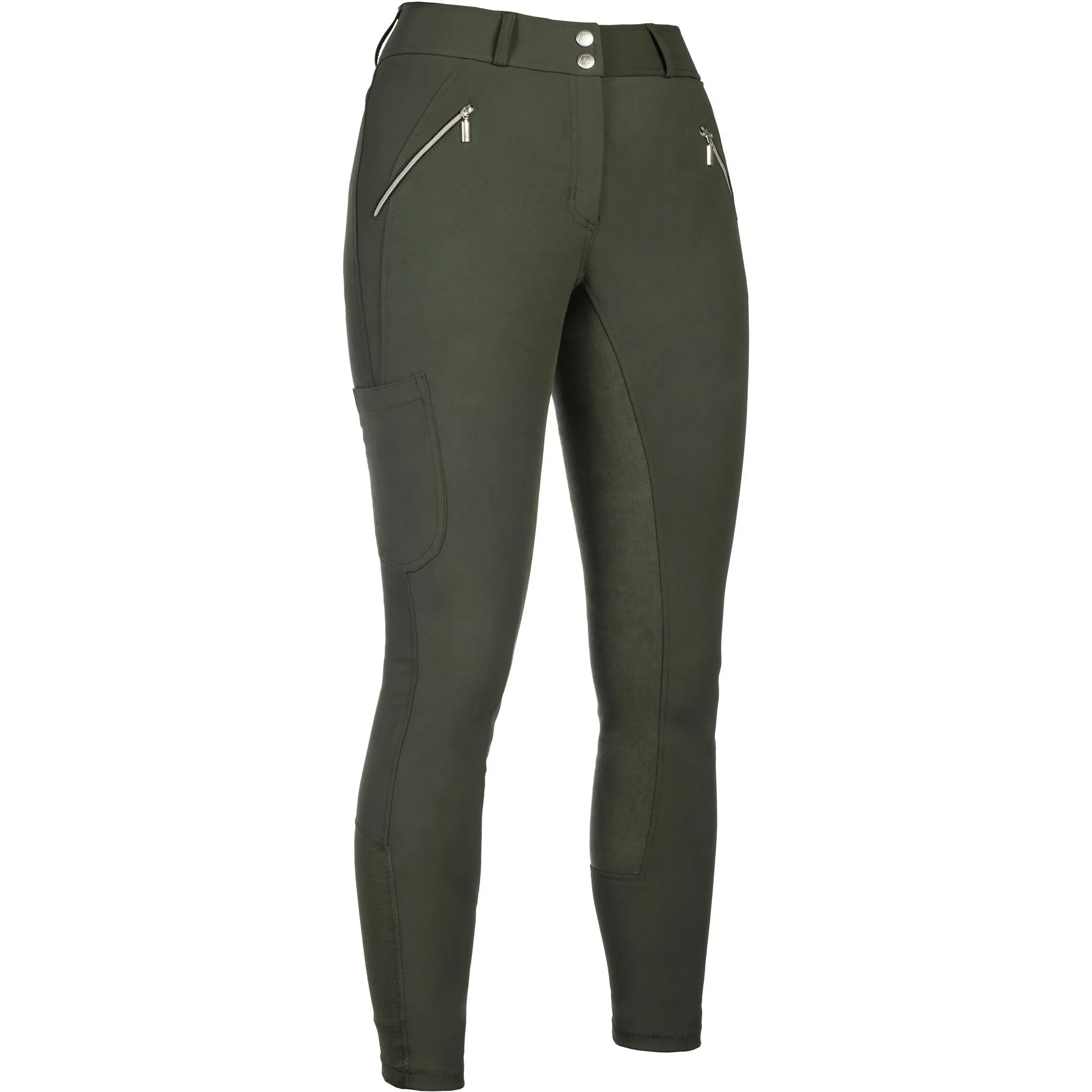 Damen Reithose Vollbesatz LIA HIGH WAIST ALOS olivgrün