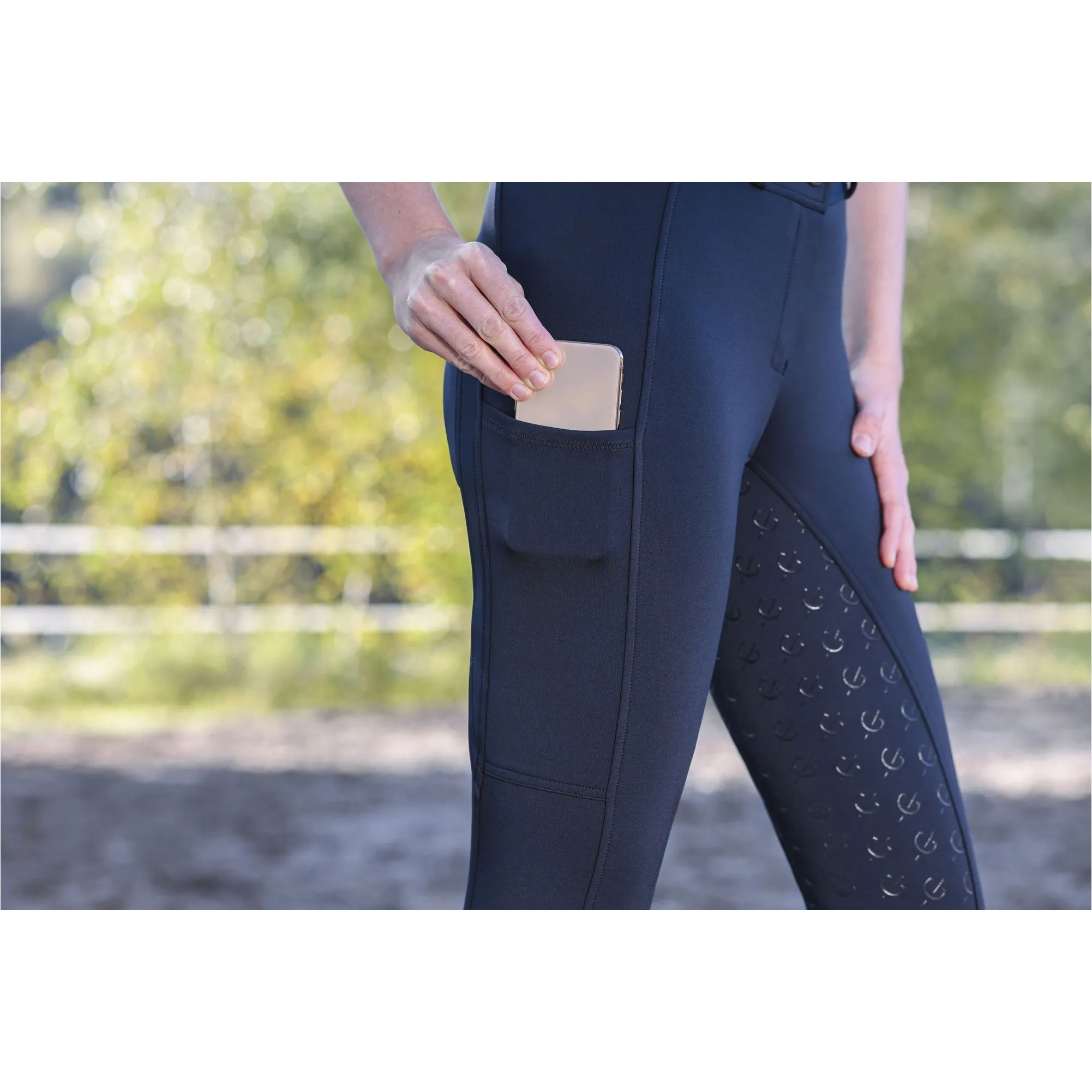 Damen Reithose Silikon Vollbesatz CLASSIC STAR navy