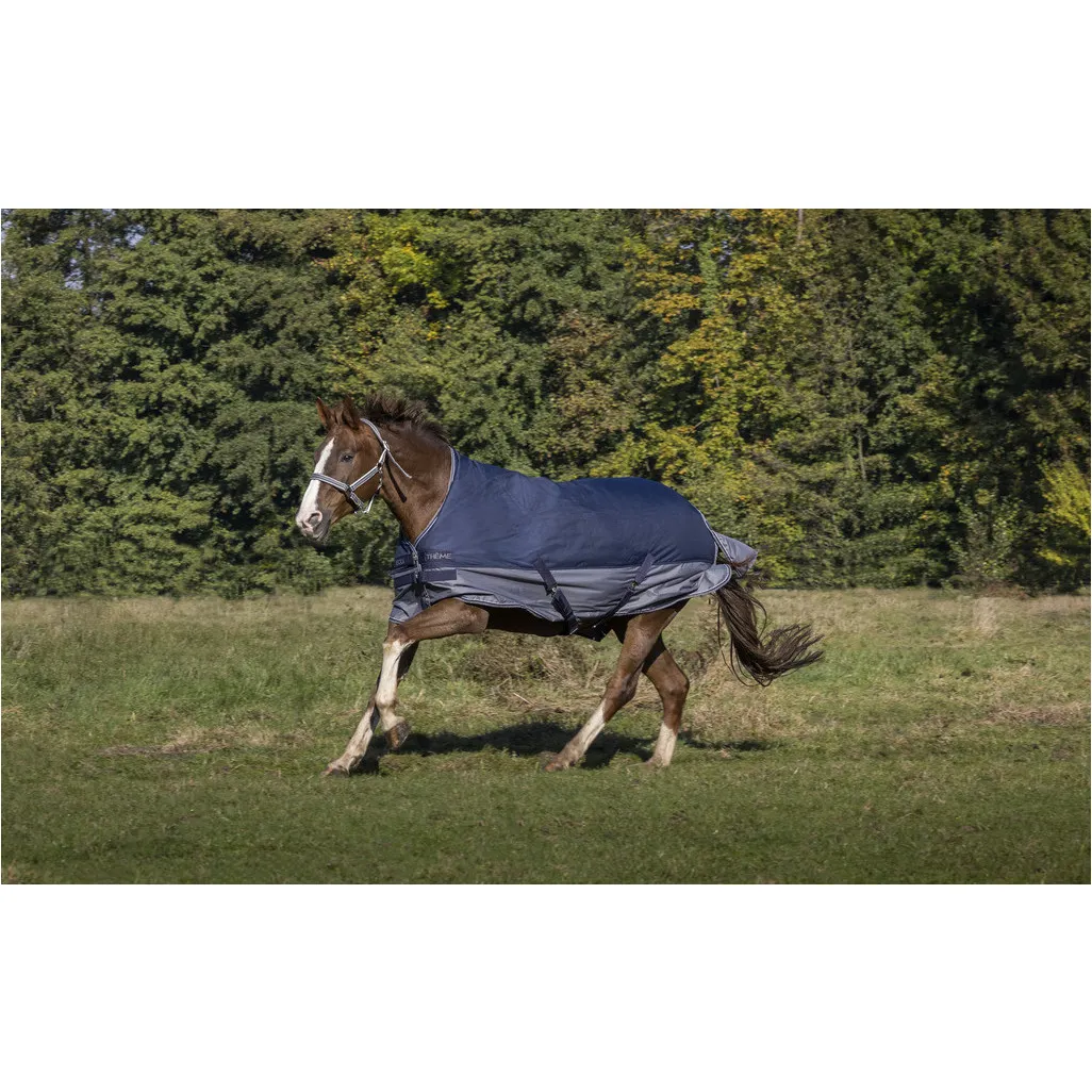 Weidedecke mit Polarfleece 600D TYREX marineblau/grau