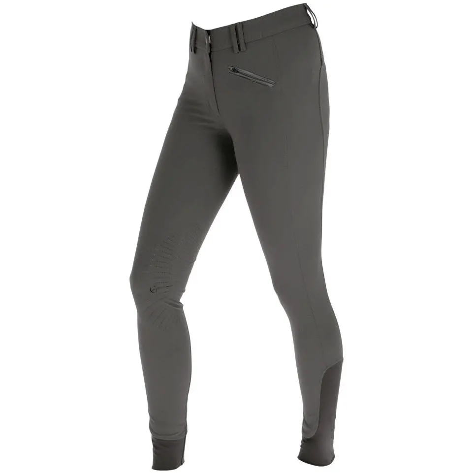 Damen Reithose Silikon Kniebesatz BALI grau