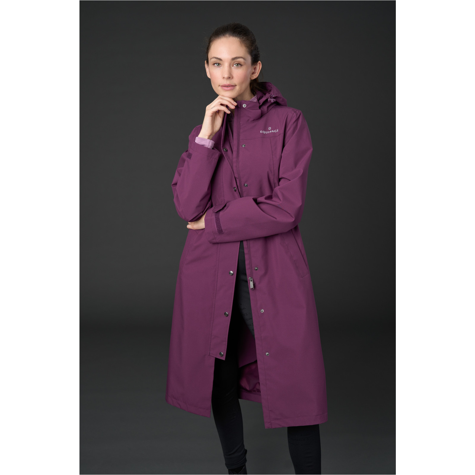 Damen Reitregenmantel HEAVEN italian plum