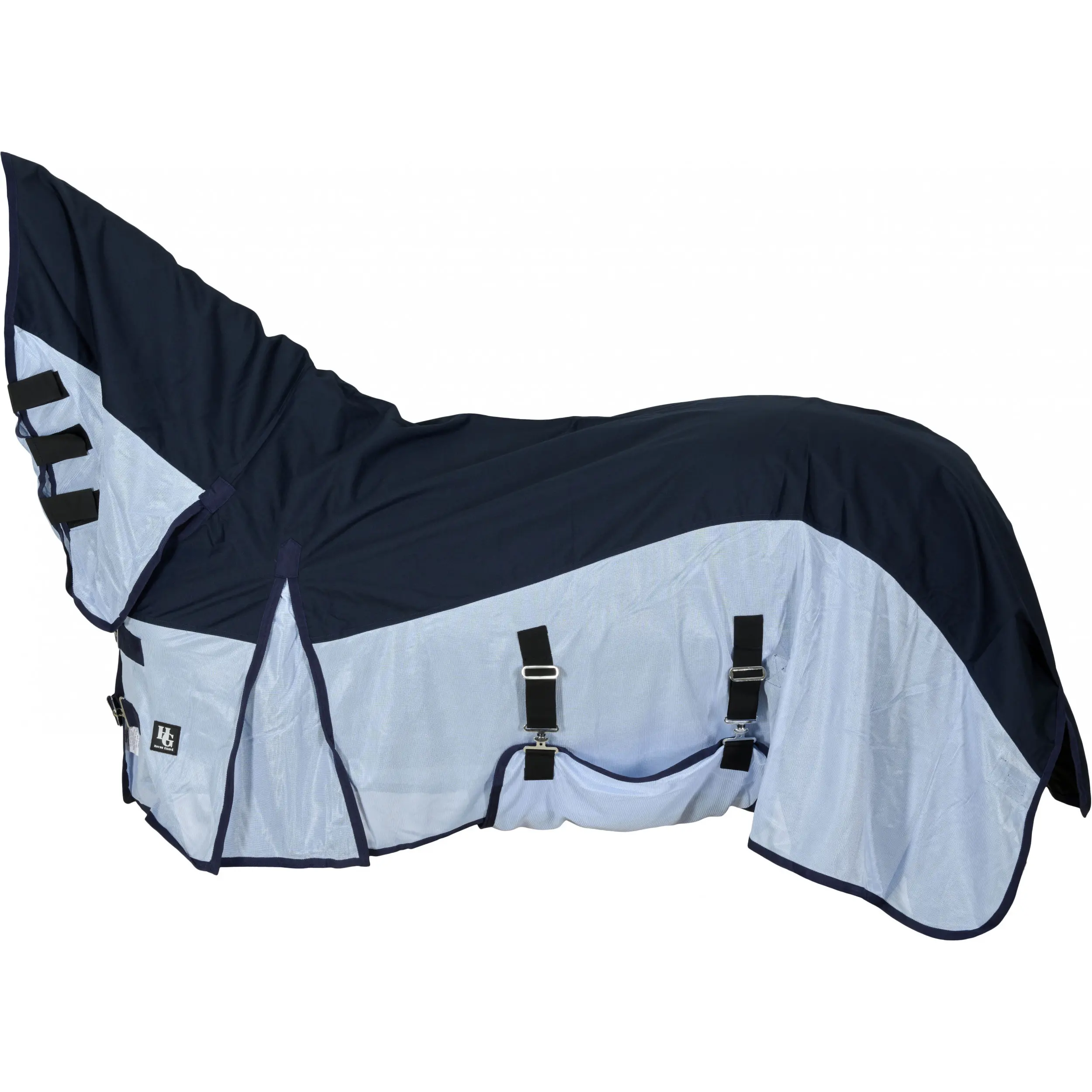 Fliegen- und Regendecke mit Halsteil 600D AIMAN placid blue