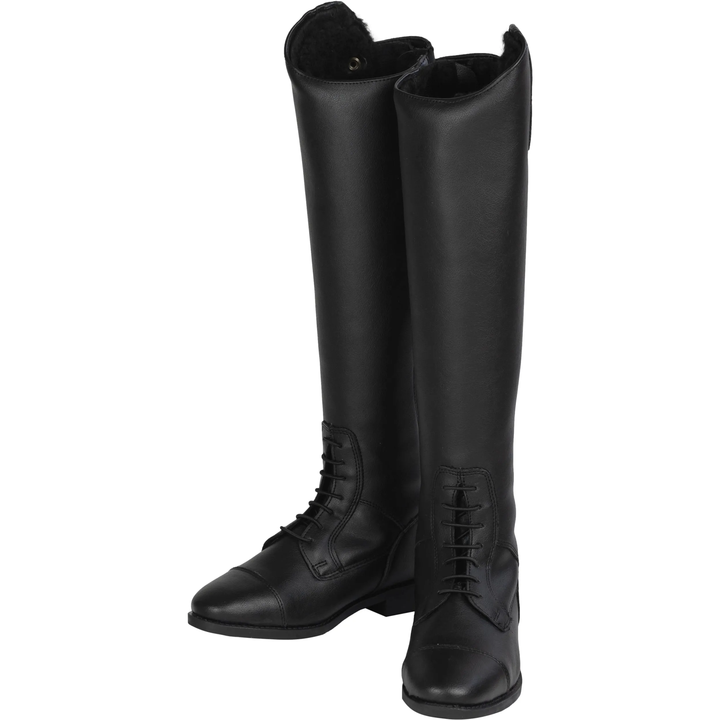 Winter Damen Reitstiefel CALGARY Kunstleder schwarz - Posten