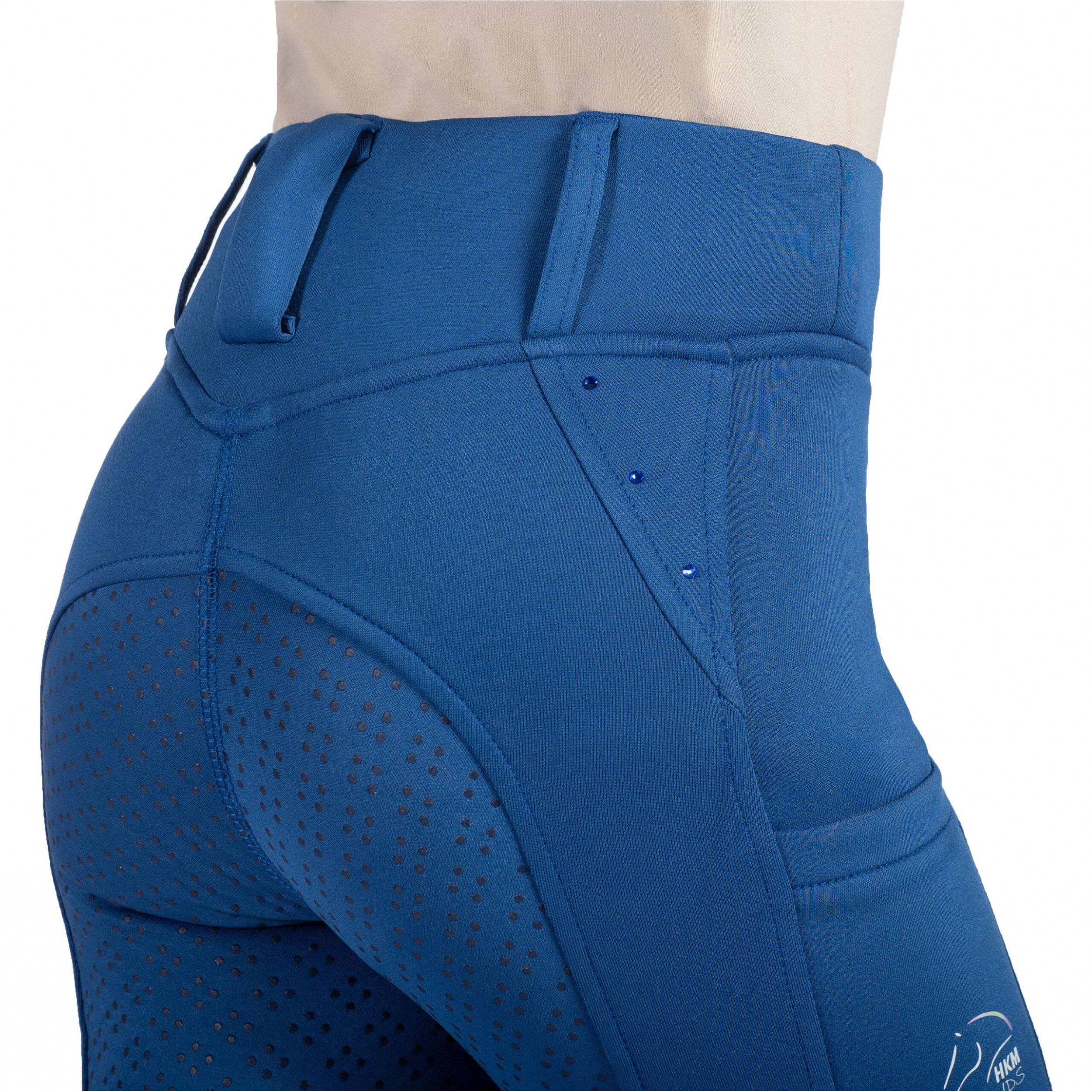 Kinder Reitleggings Silikon Vollbesatz LANA II STYLE blau