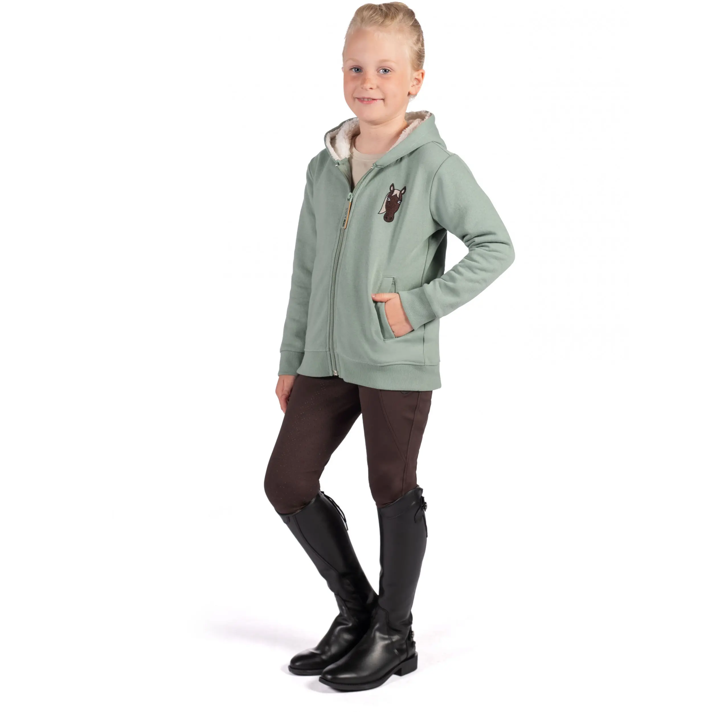 Kinder Sweatjacke MIA salbei