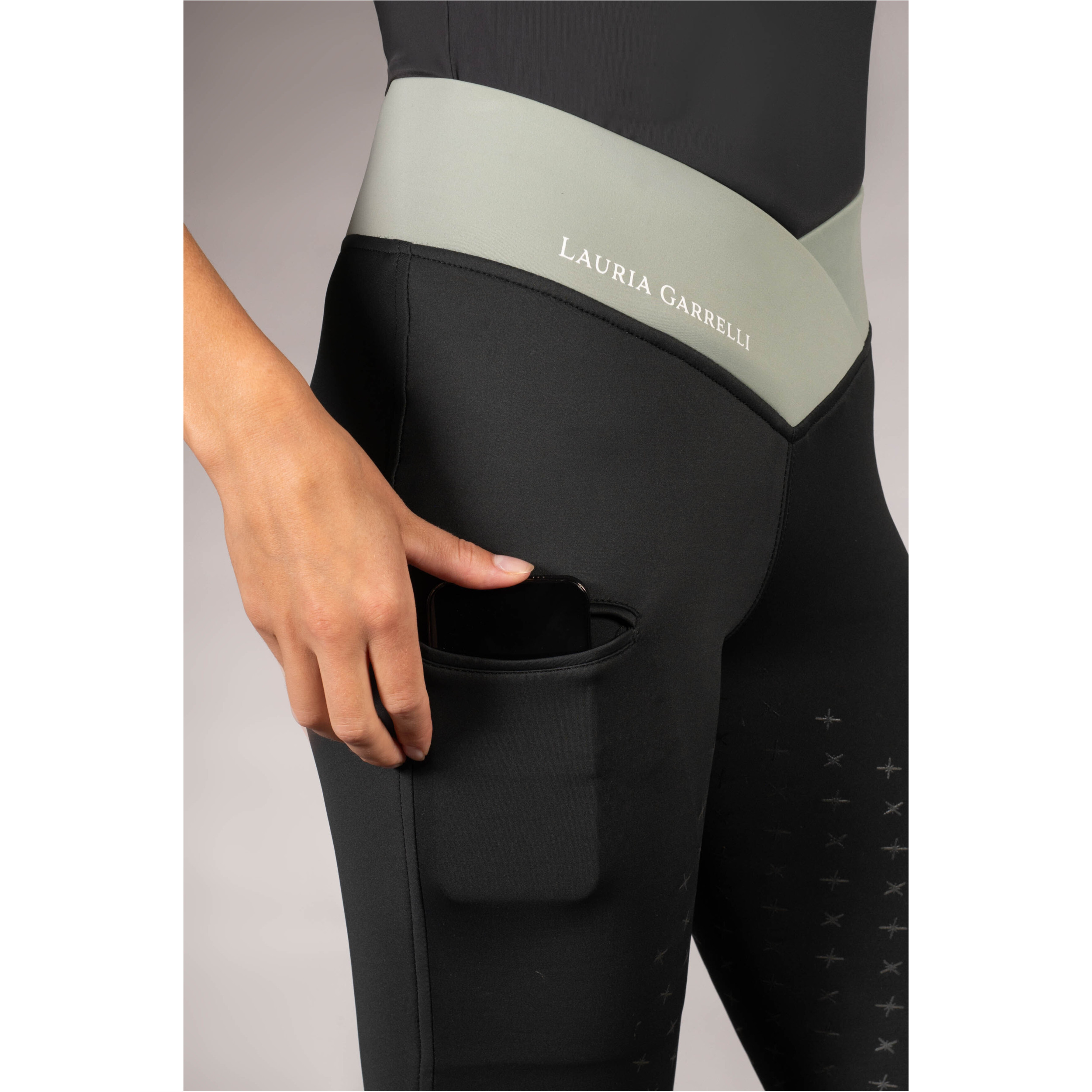 Damen Reitleggings Silikon Vollbesatz LIMONE schwarz