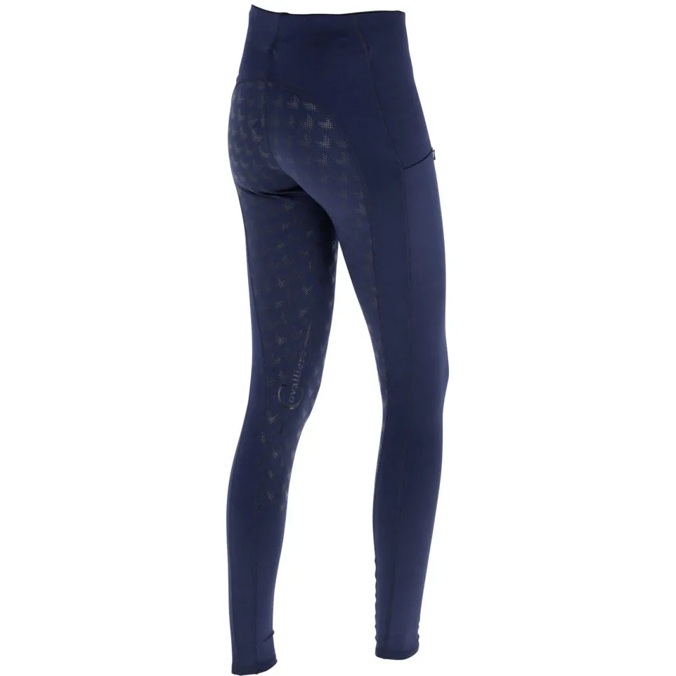 Damen Reitleggings Silikon Vollbesatz EQUONA dunkelblau