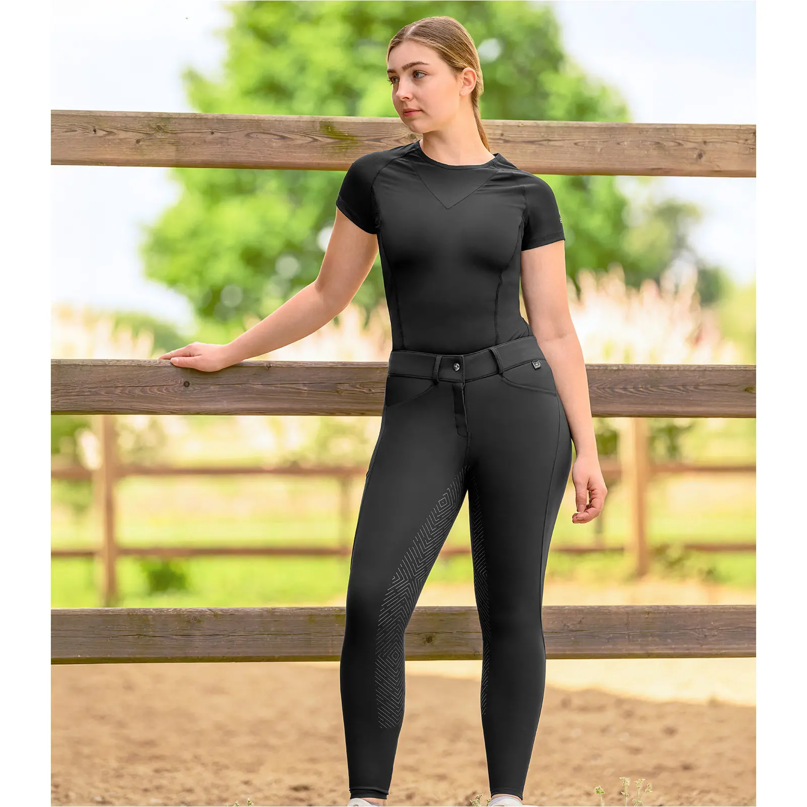 Damen Reithose Silikon Vollbesatz COMFORT RIDE schwarz