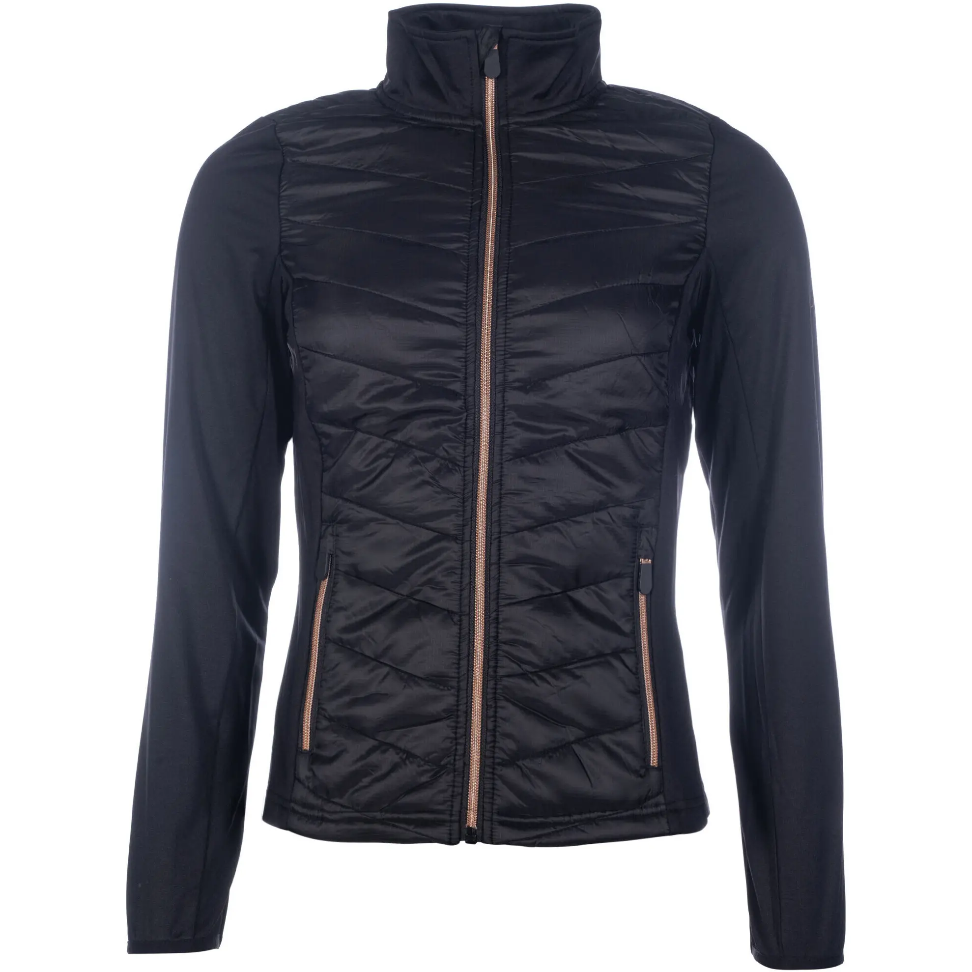 Damen Jersey-/Nylonjacke PRAG STYLE schwarz/rosegold
