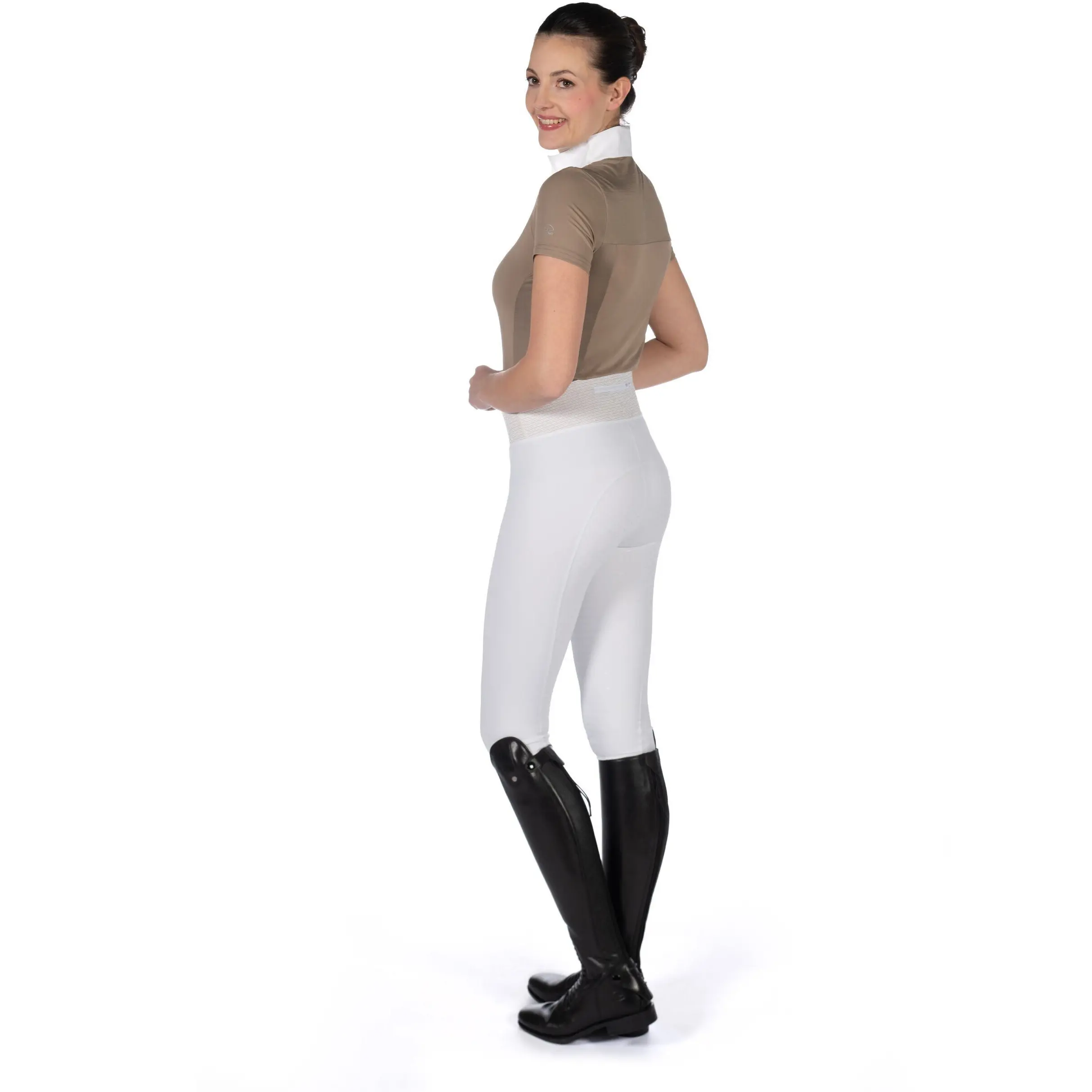 Damen Turniershirt Kurzarm VIRGINIA taupe