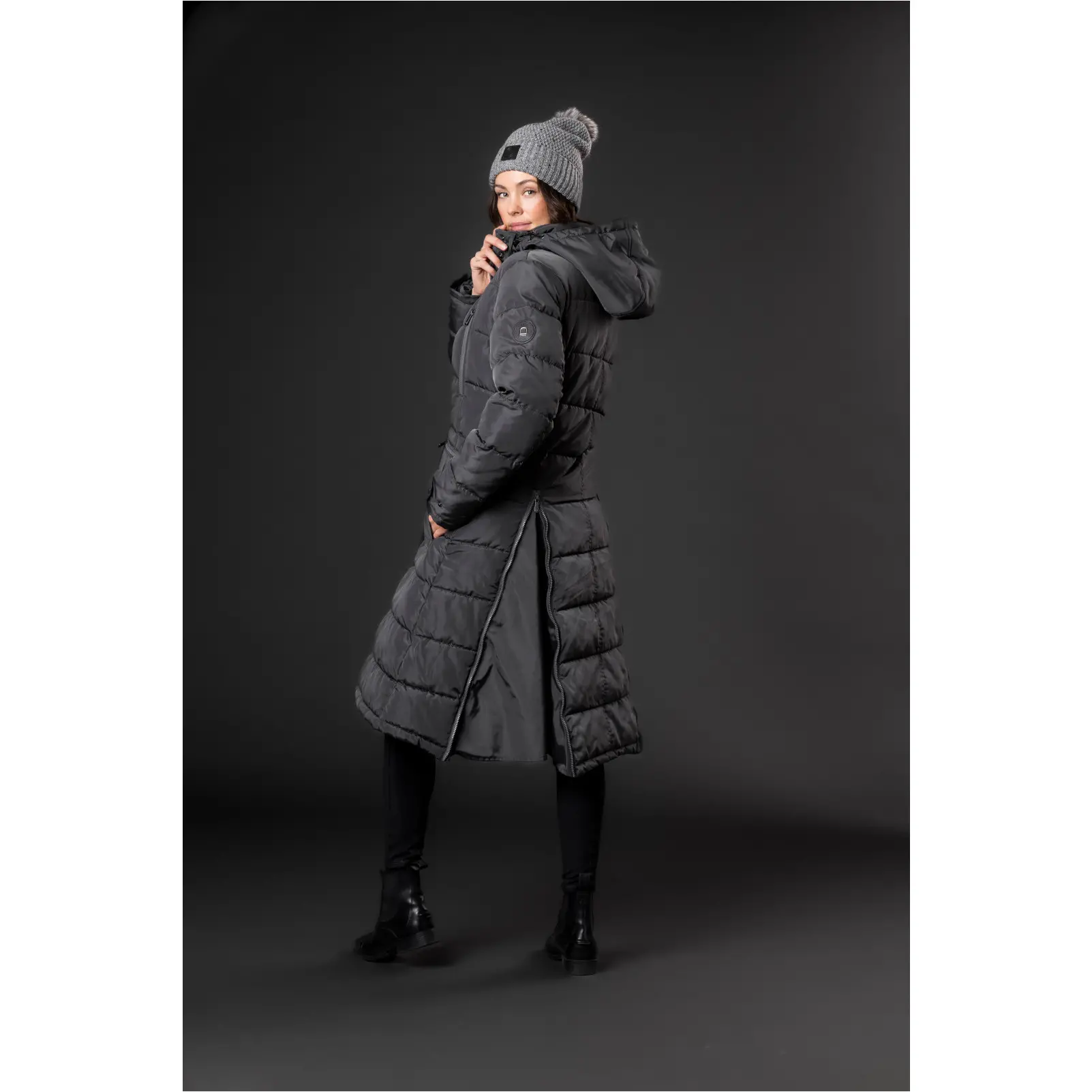 Winter Damen Reitmantel CANDICE asphalt Winter Damen Reitmantel CANDICE asphalt