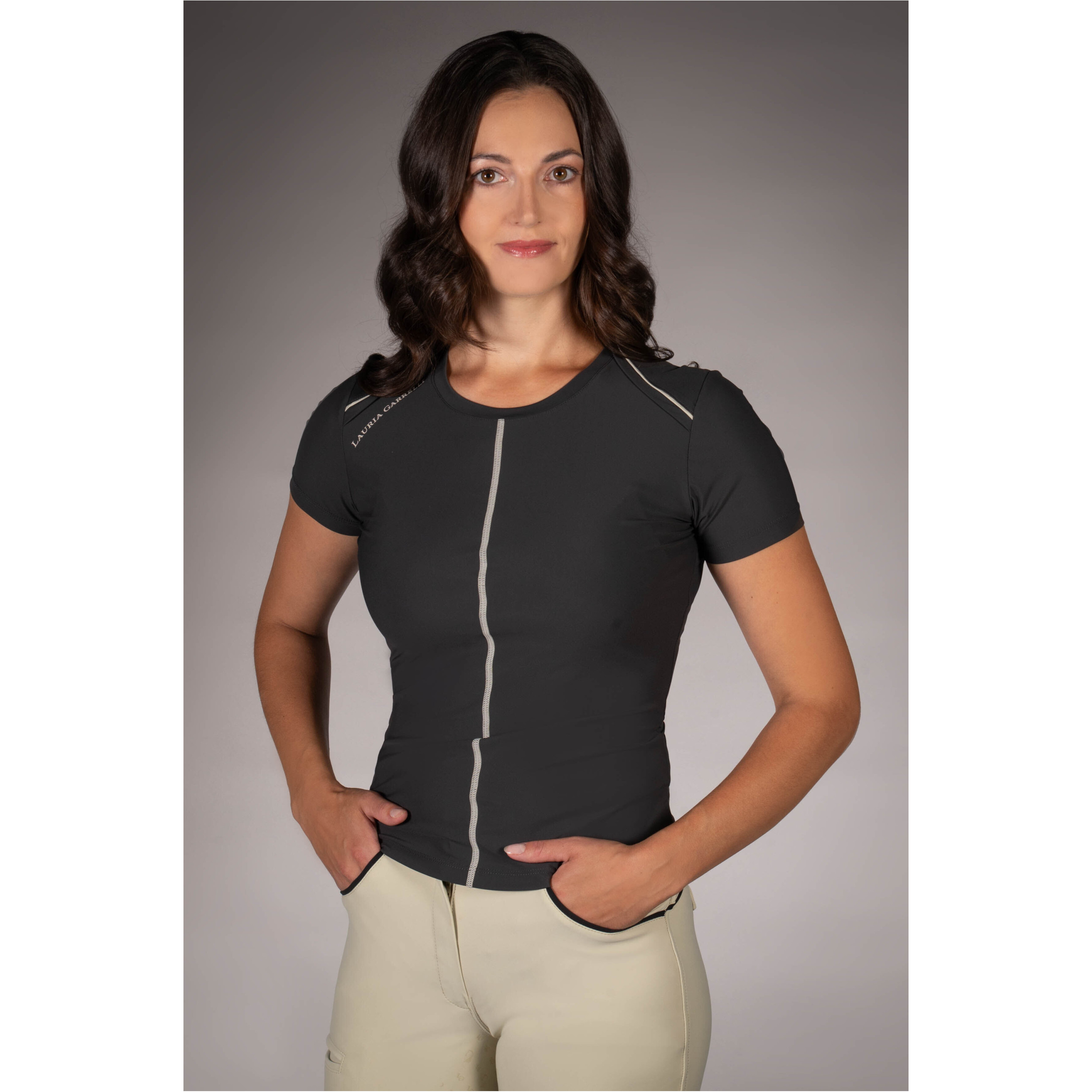 Damen Funktionsshirt Kurzarm LIMONE schwarz