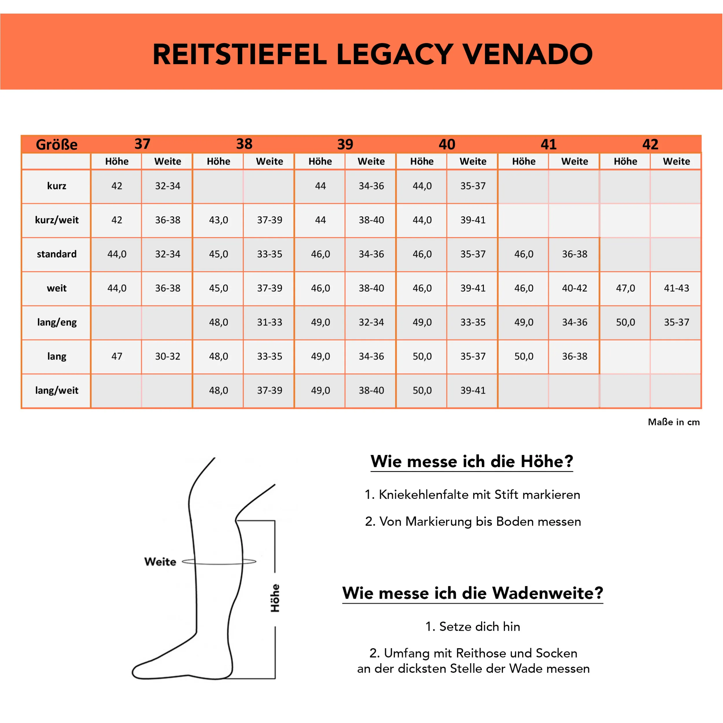 Damen Reitstiefel LEGACY VENADO Echtleder schwarz