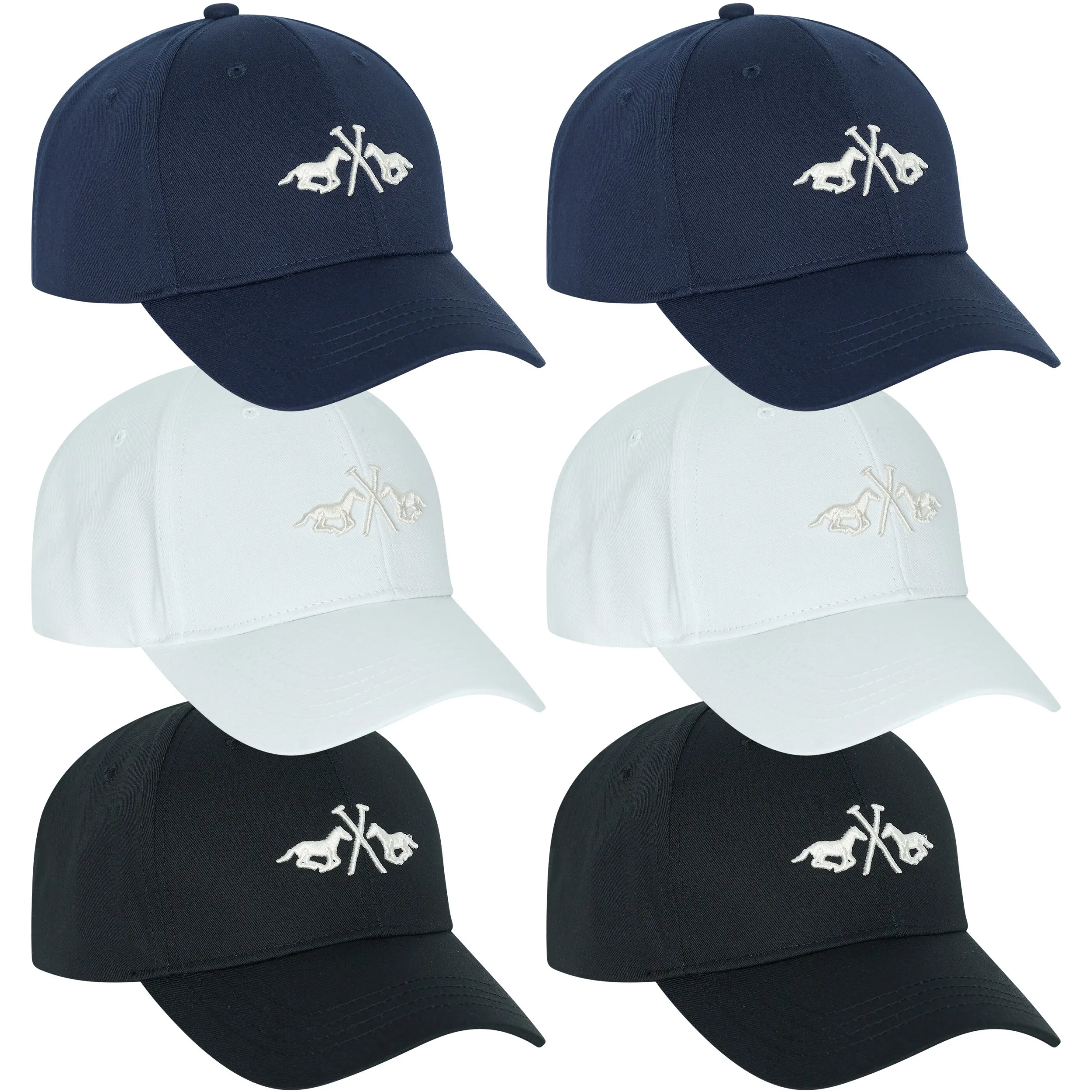 Damen Baseballkappe 6er Set HVPCelia weiß-navy