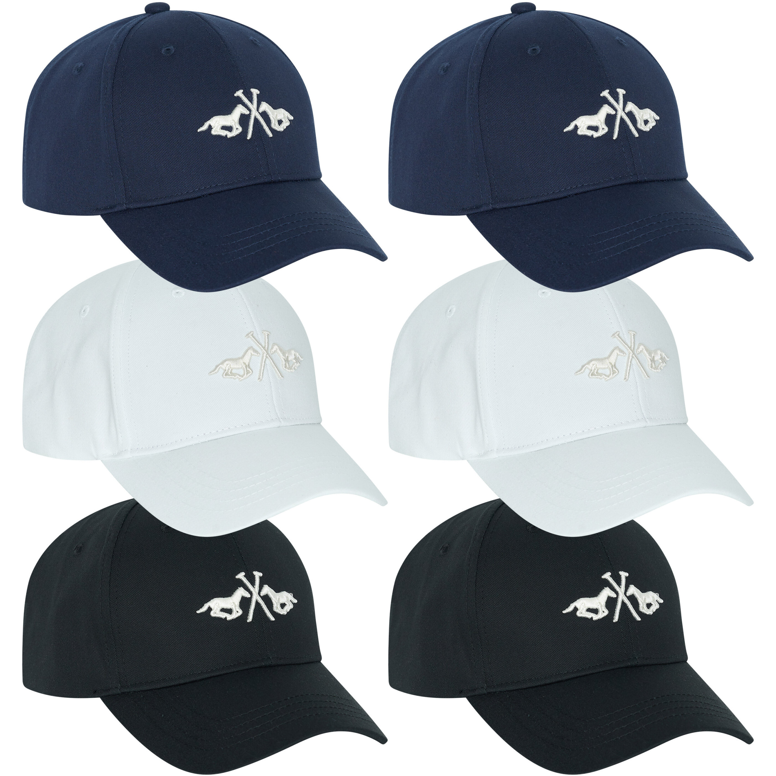 Damen Baseballkappe 6er Set HVPCelia weiß-navy