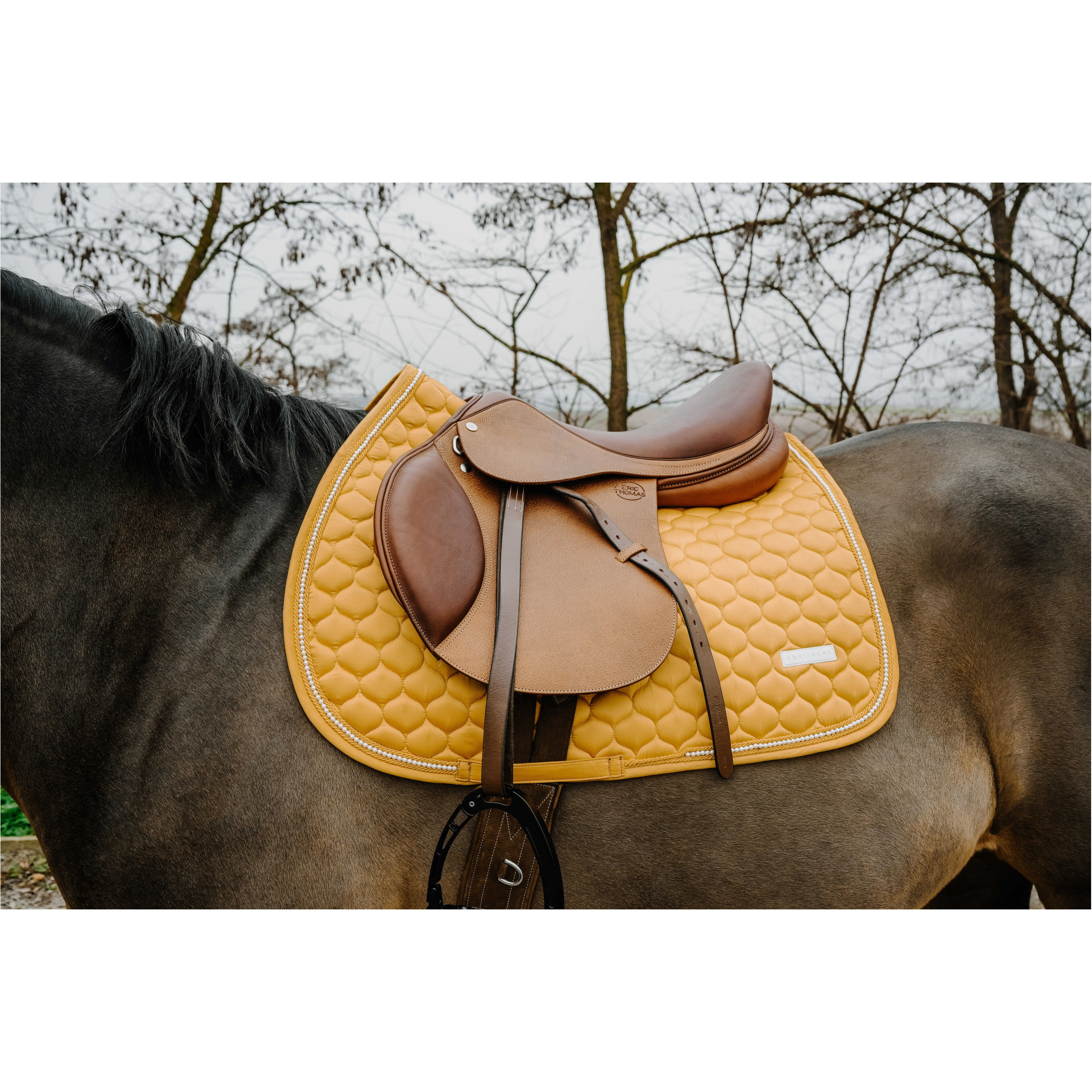 Schabracke mit Perlenkette OPAL gelb Vielseitigkeit