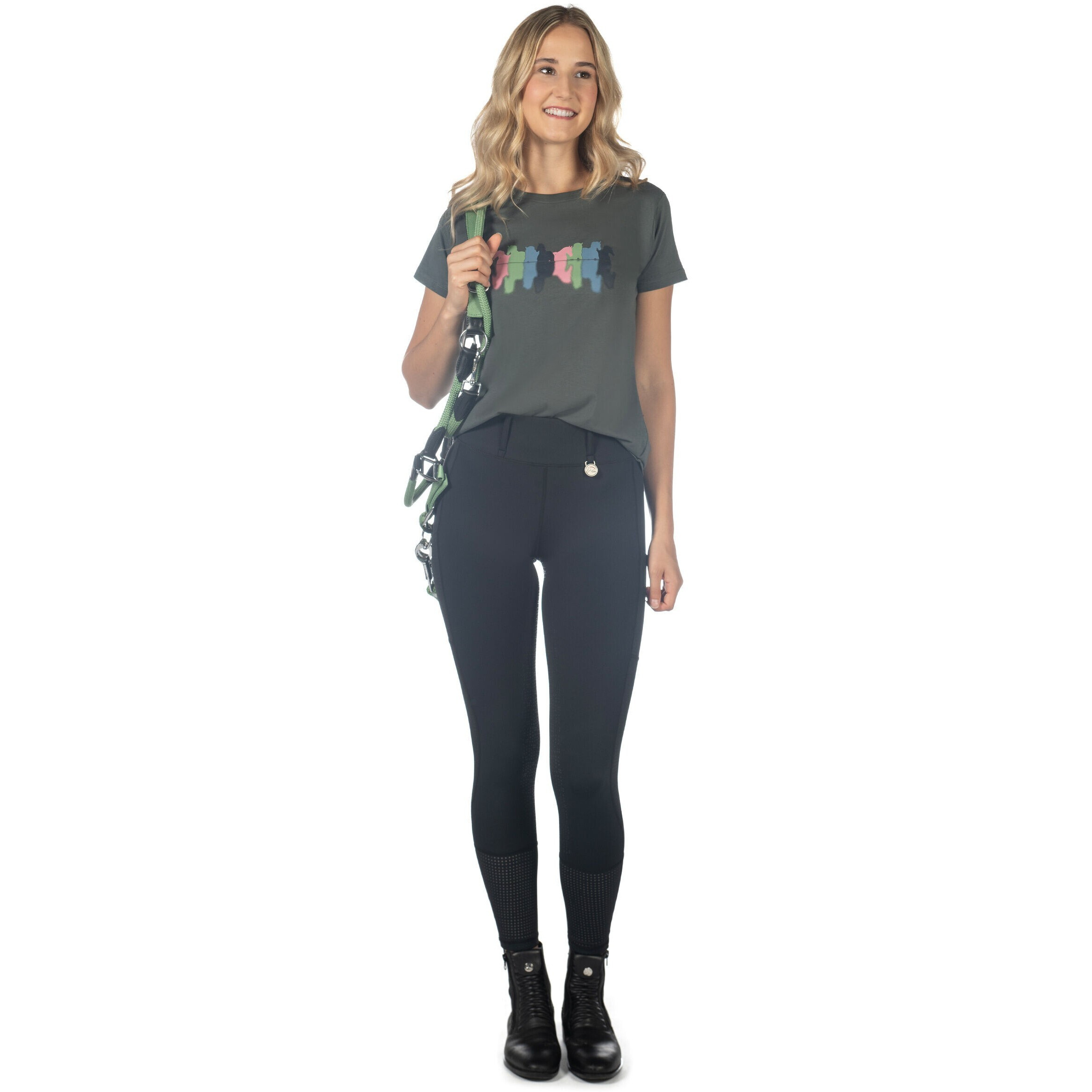Damen T-Shirt MIRROR graugrün