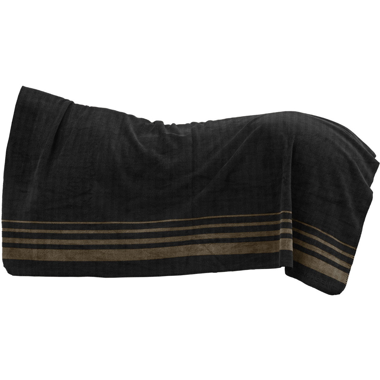 Dicke Fleecedecke SÖLDEN schwarz 180x200cm