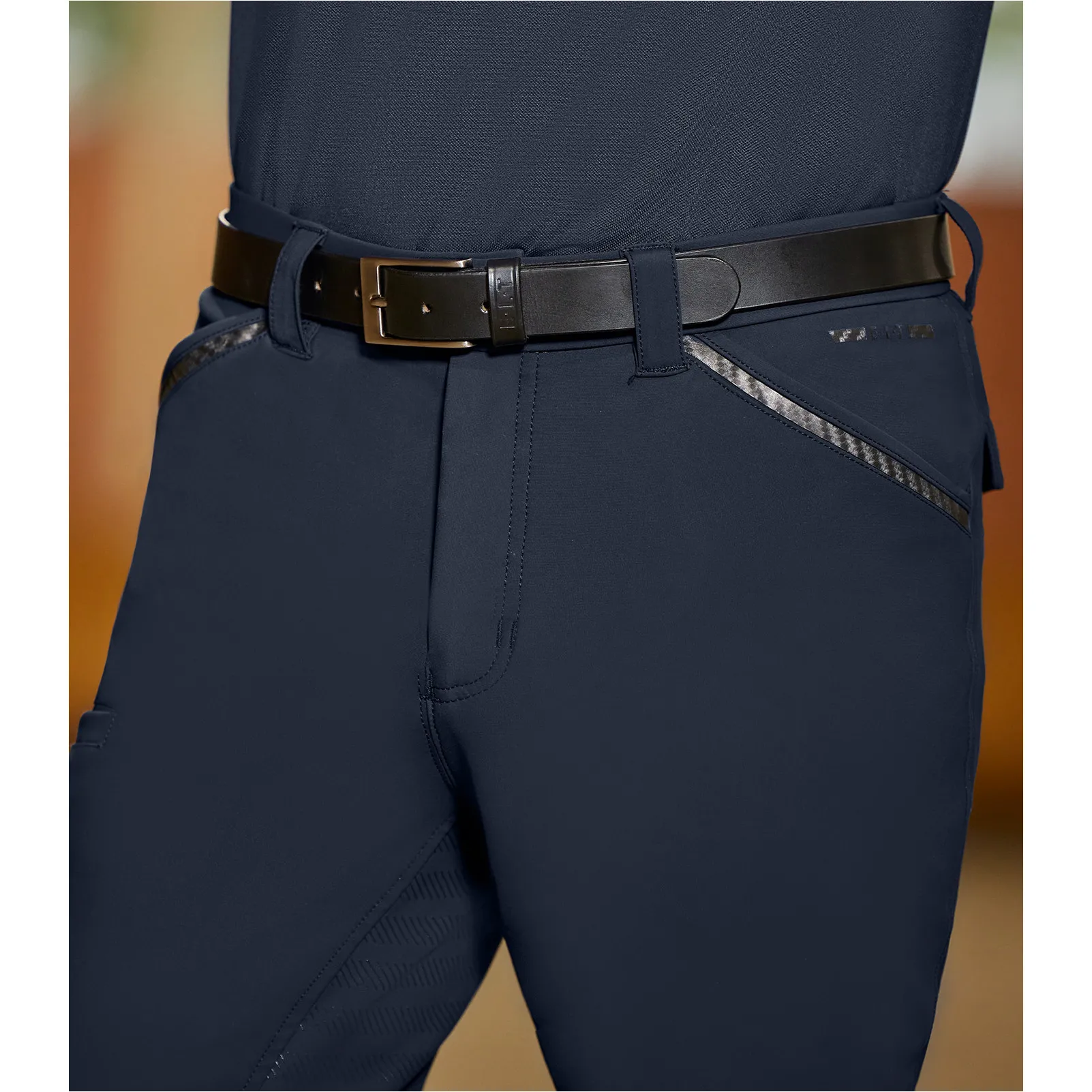 Herren Reithose Silikon Vollbesatz MARC tiefblau