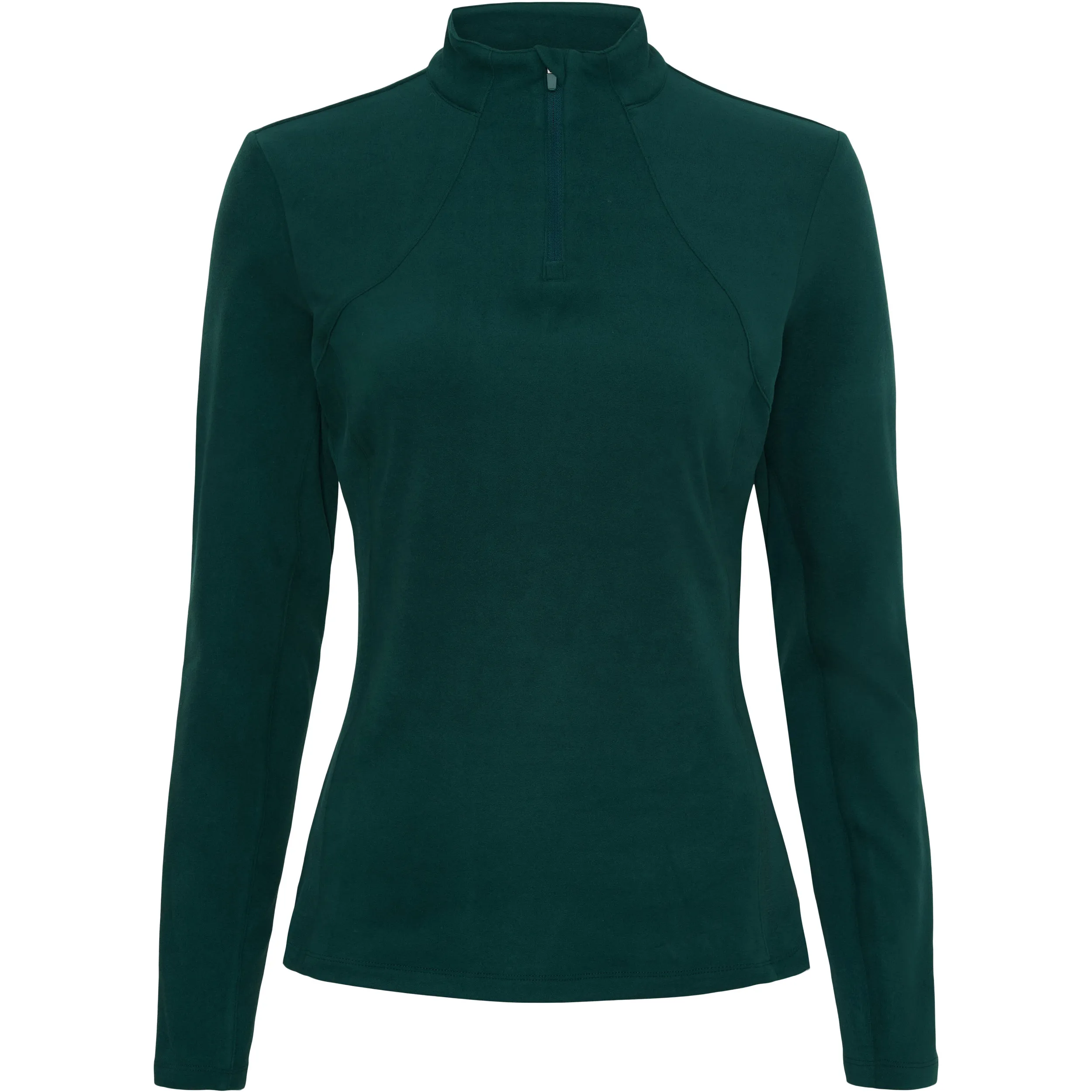 Damen Reitshirt Langarm VIOLETTA half-zip ponderosa pine