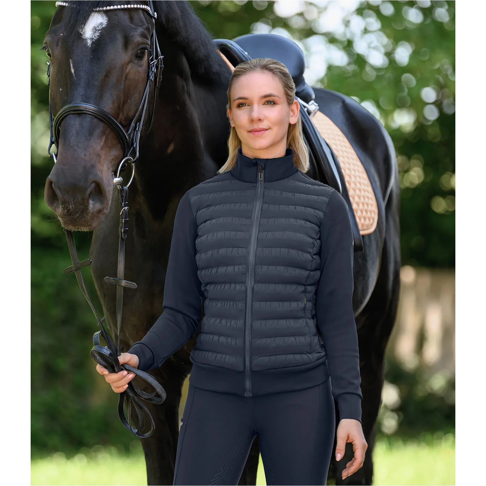 Damen Hybrid Steppjacke SYDNEY tiefblau