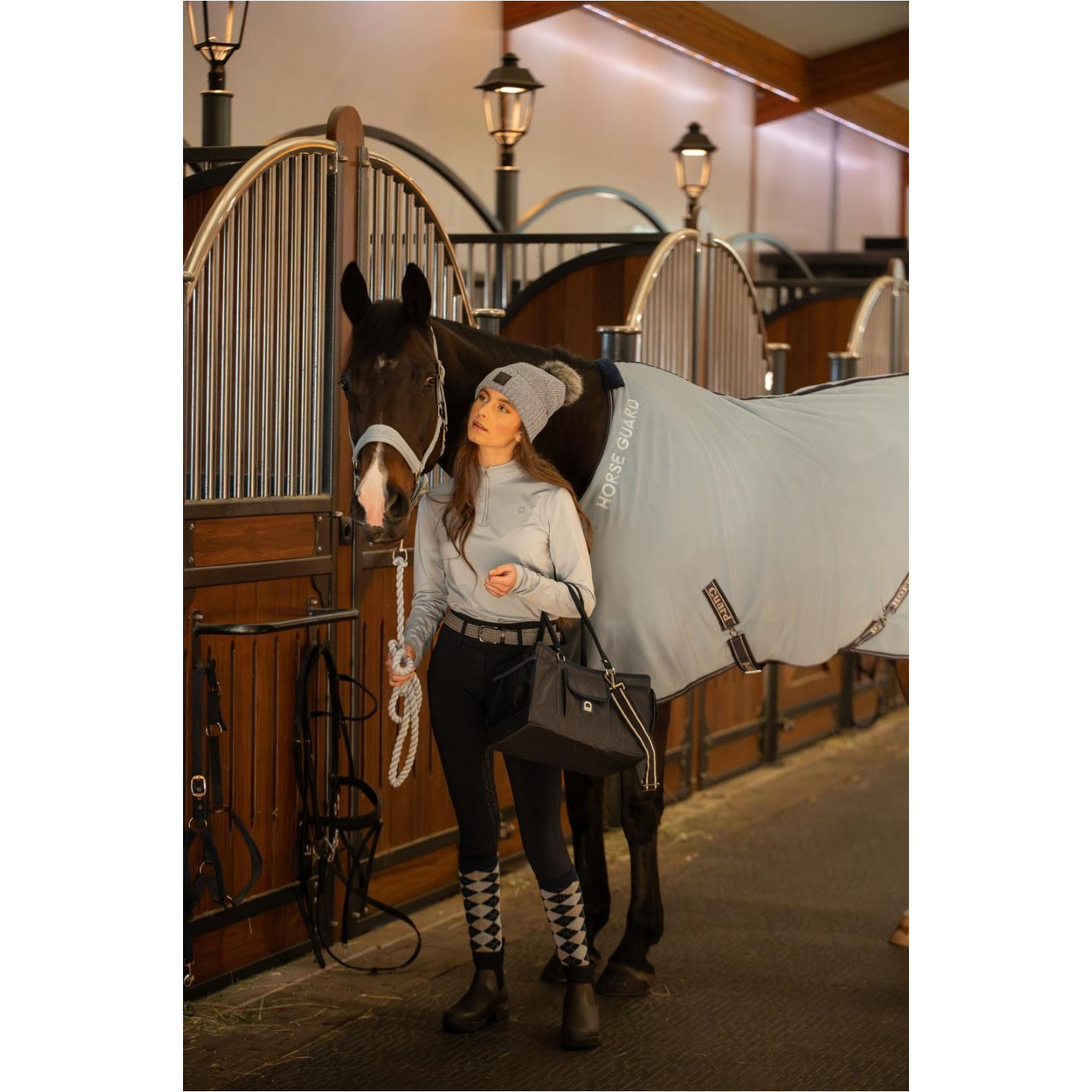 Abschwitzdecke LAYNE blue fog