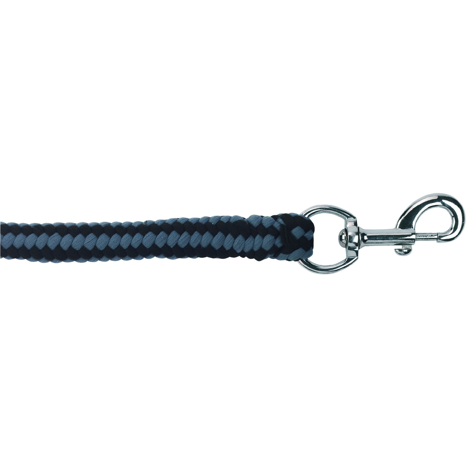 Führstrick mit Karabinerhaken HIPPO schwarz/silber 200cm