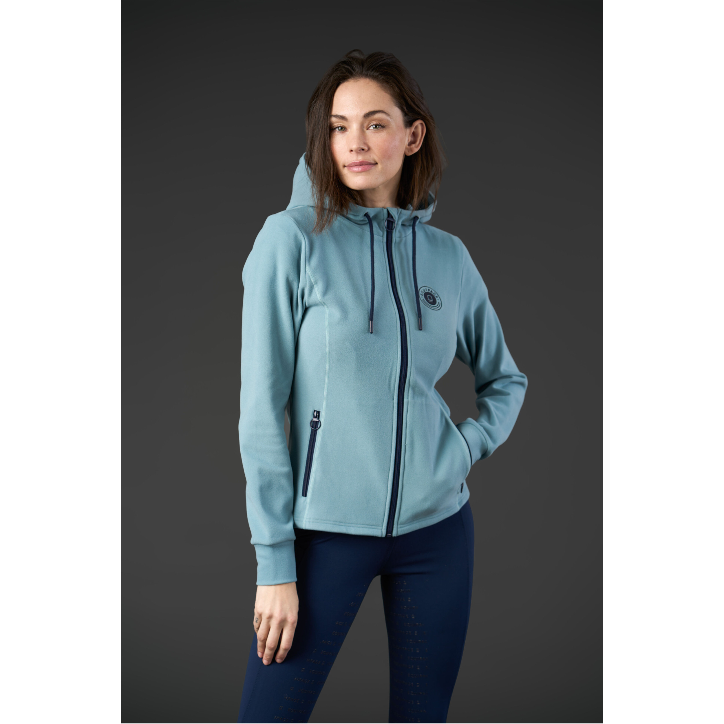 Damen Hoodie mit Reißverschluss ABIGAIL arctic