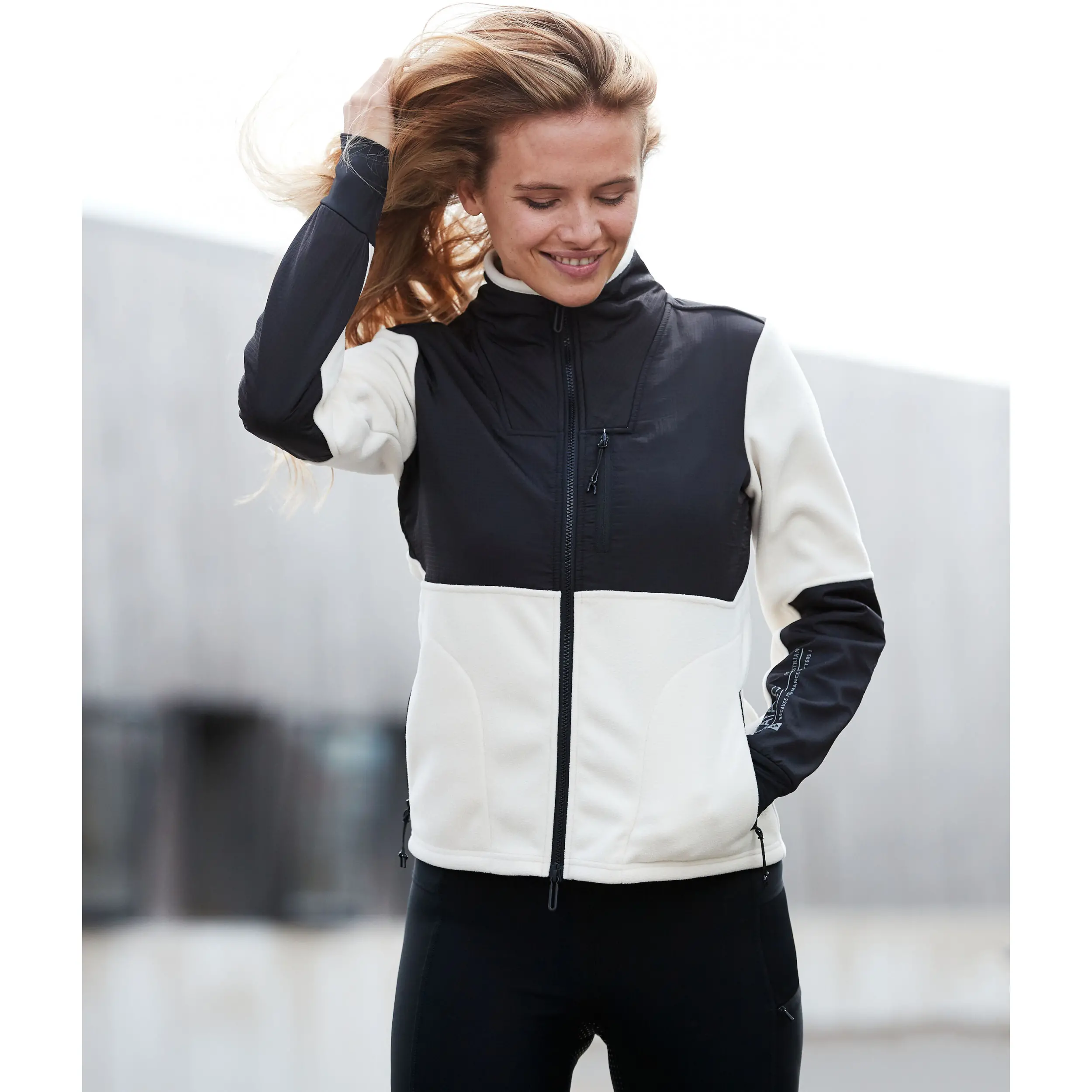 Damen Fleecereitjacke NORMA ZIP sandshell