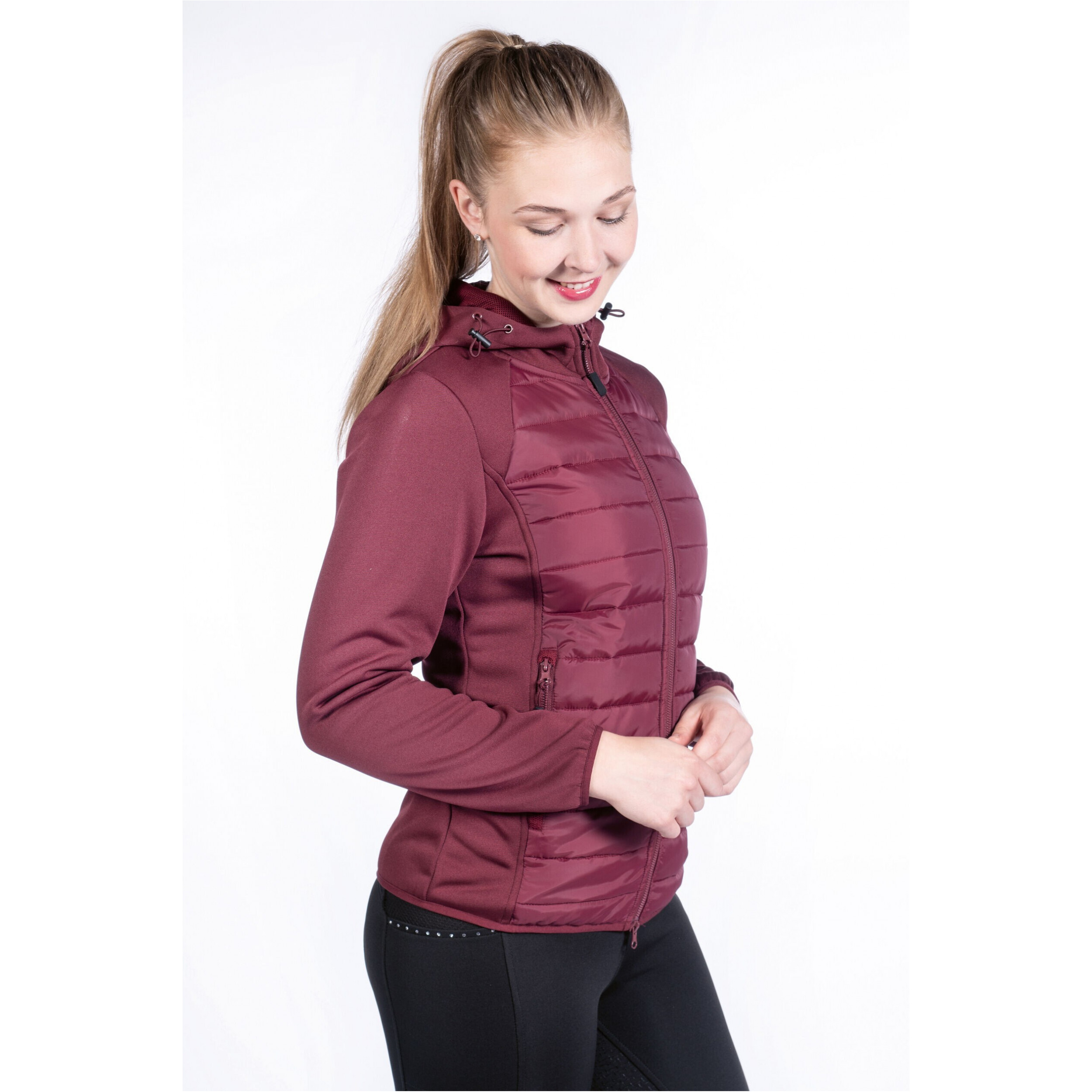Damen Sweatjacke STYLE weinrot