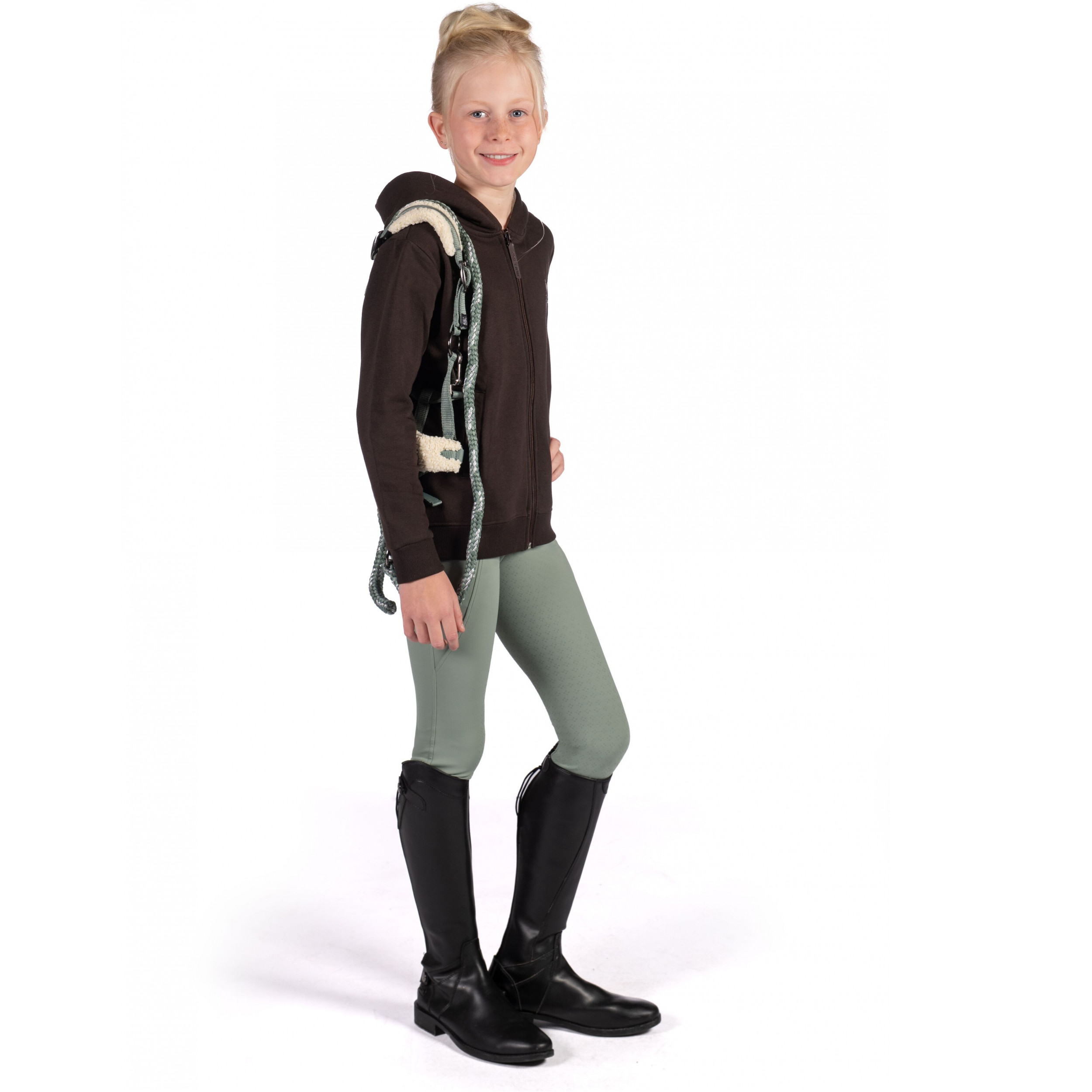 Winter Kinder Reitleggings Silikon Vollbesatz MIA salbei