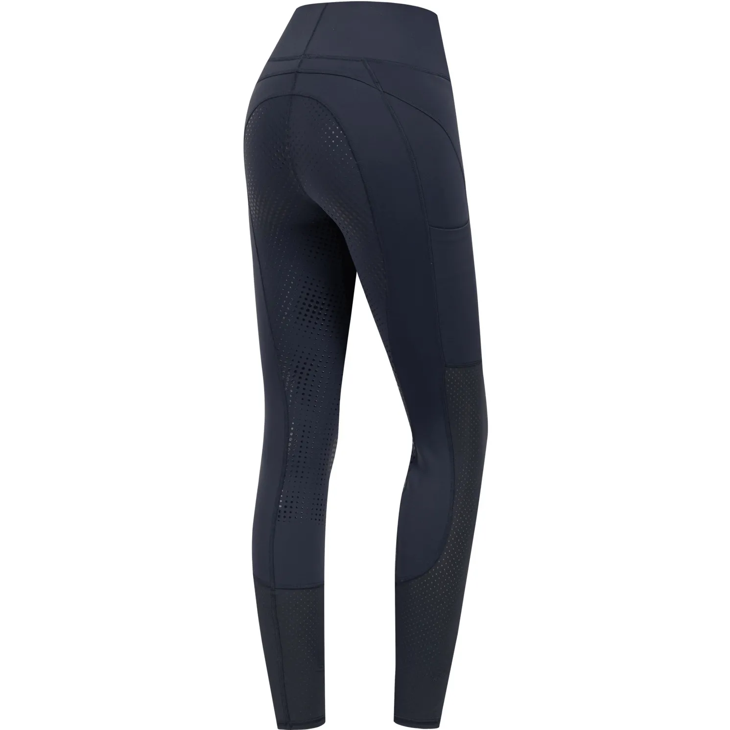 Damen Reitleggings Silikon Vollbesatz HANNA MESH High Waist nachtblau