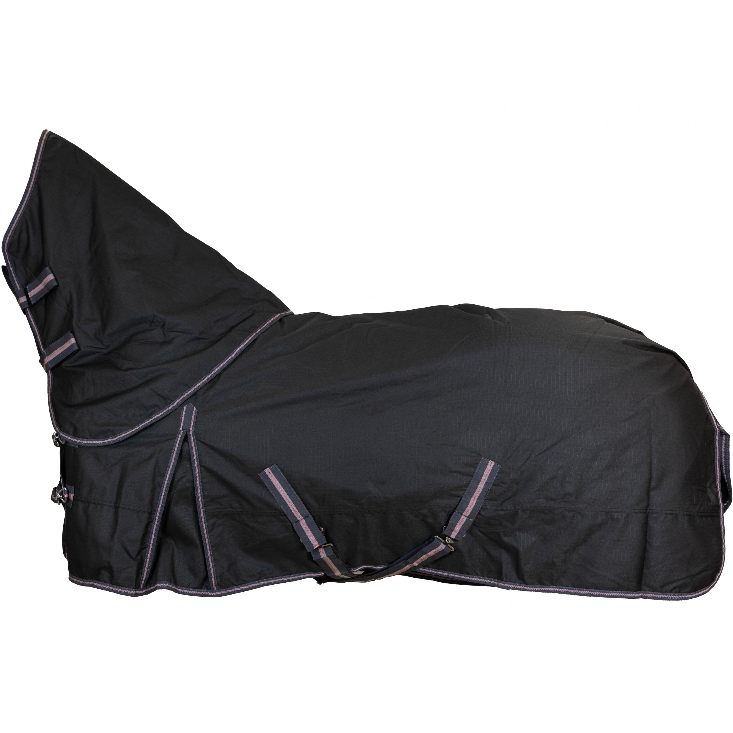 Winterdecke Full Neck 300g Füllung 600D BASICLINE graphit/koralle
