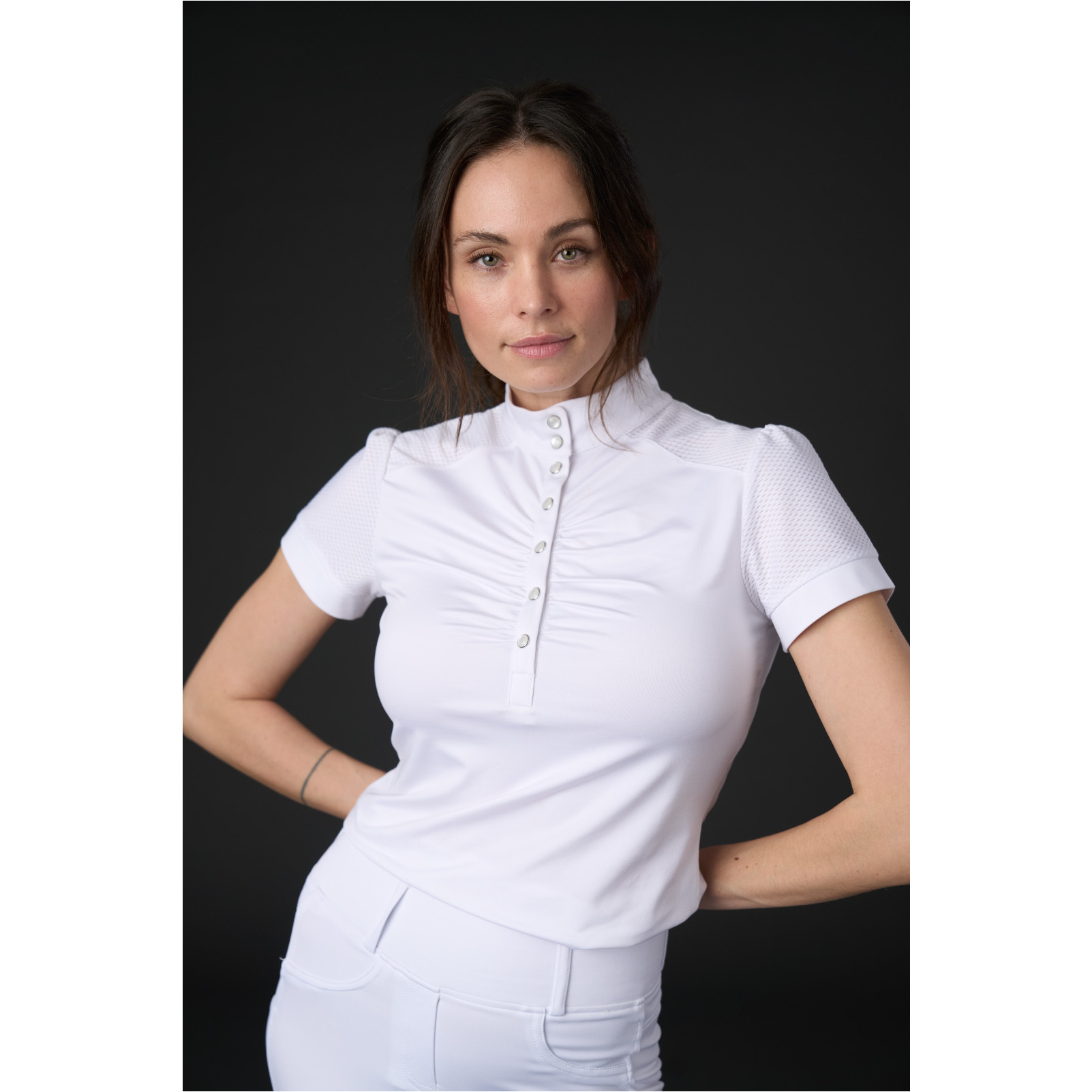 Damen Turniershirt Kurzarm HAZEL weiß