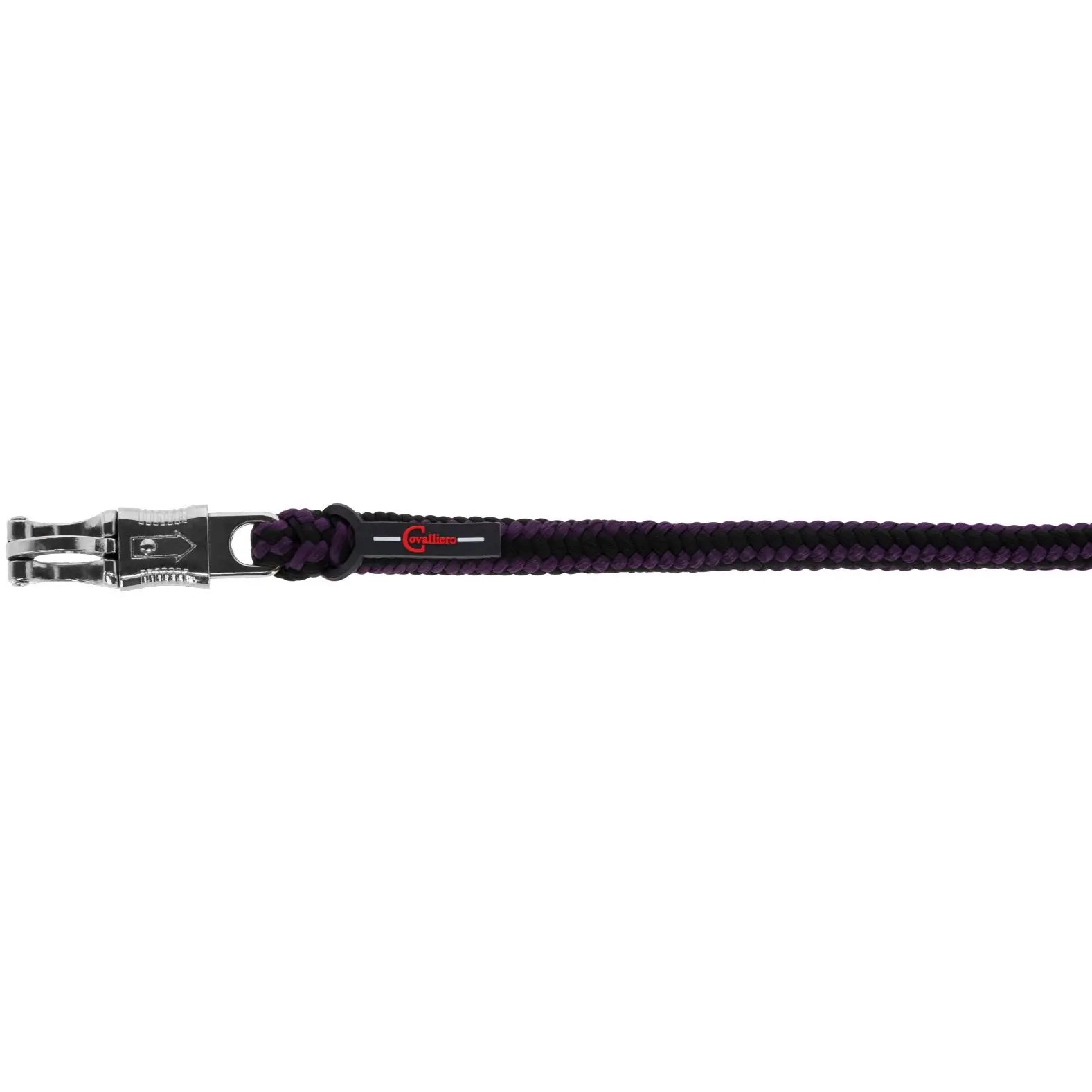 Führstrick mit Panikhaken HIPPO aubergine/anthrazit 200cm
