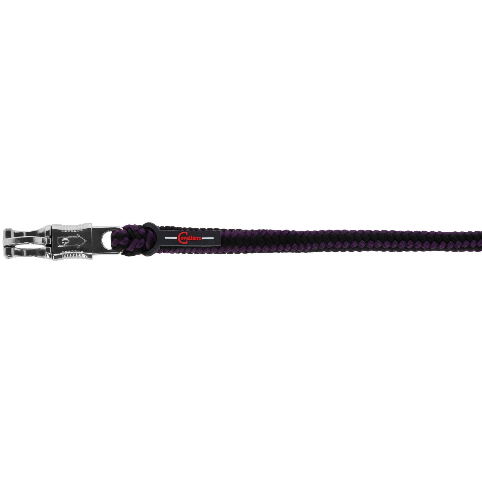 Führstrick mit Panikhaken HIPPO aubergine/anthrazit 200cm