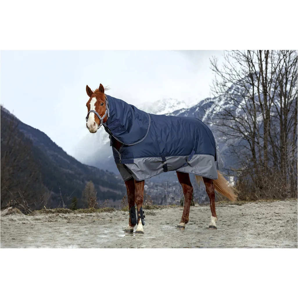 Weidedecke mit Polarfleece 600D TYREX marineblau/grau