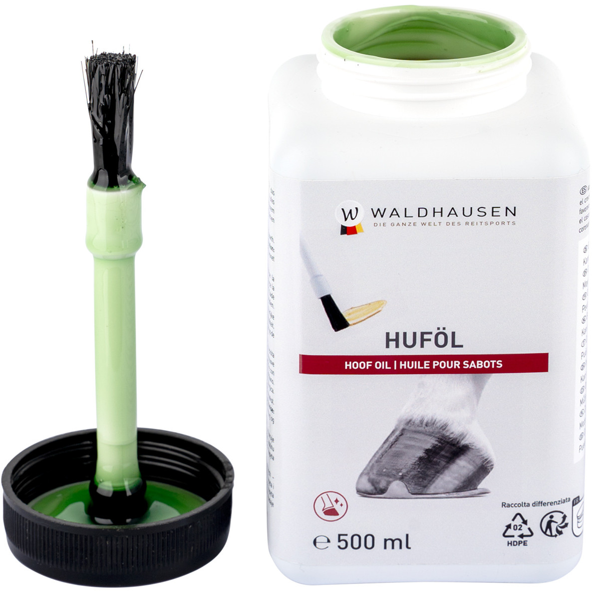 Huföl mit Lorbeeröl und Pinsel grün 500ml 