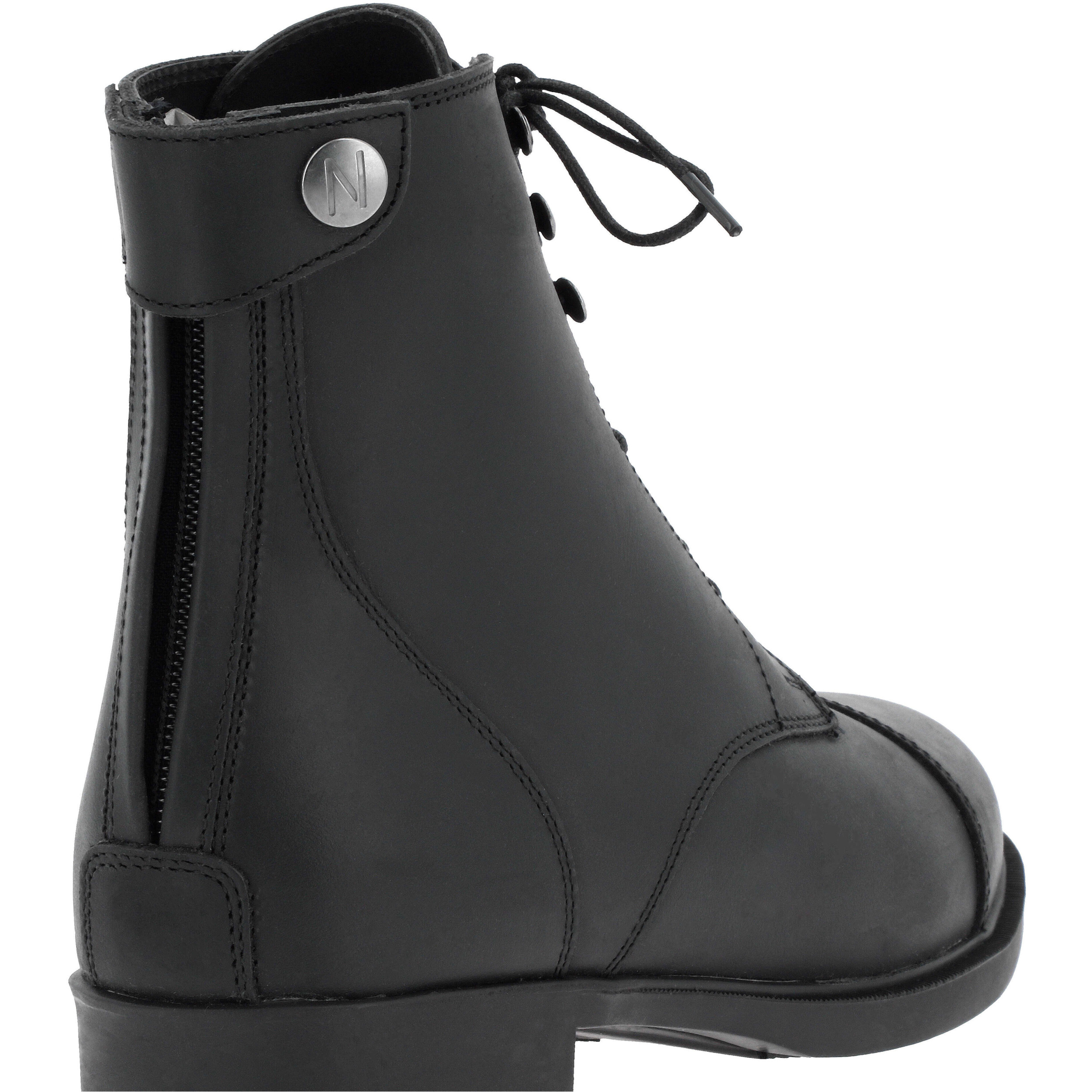 Reitstiefeletten mit Schnürsenkel & Zip NÎMES Echtleder schwarz Reitstiefeletten mit Schnürsenkel & Zip NÎMES Echtleder schwarz
